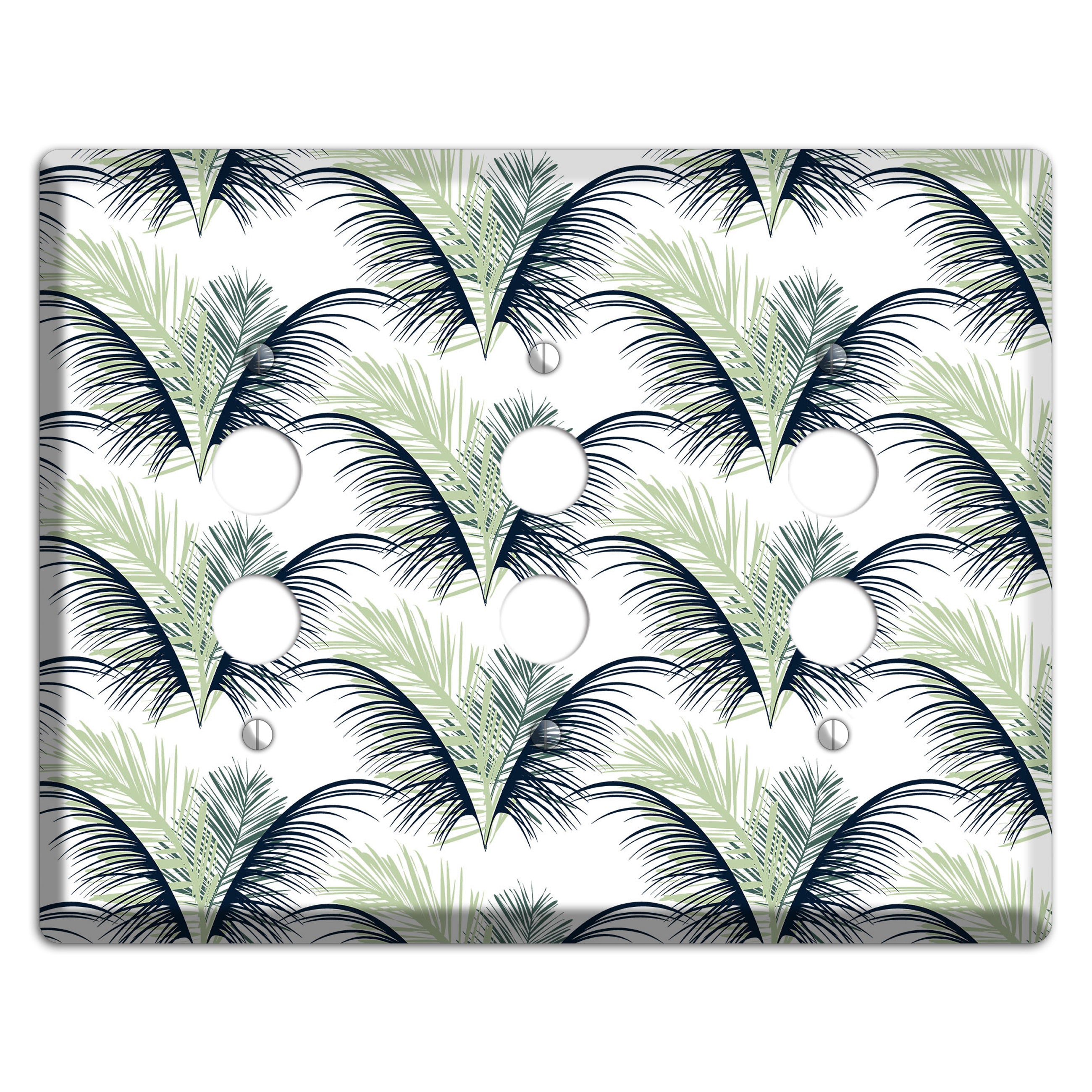 Leaves Style II 3 Pushbutton Wallplate