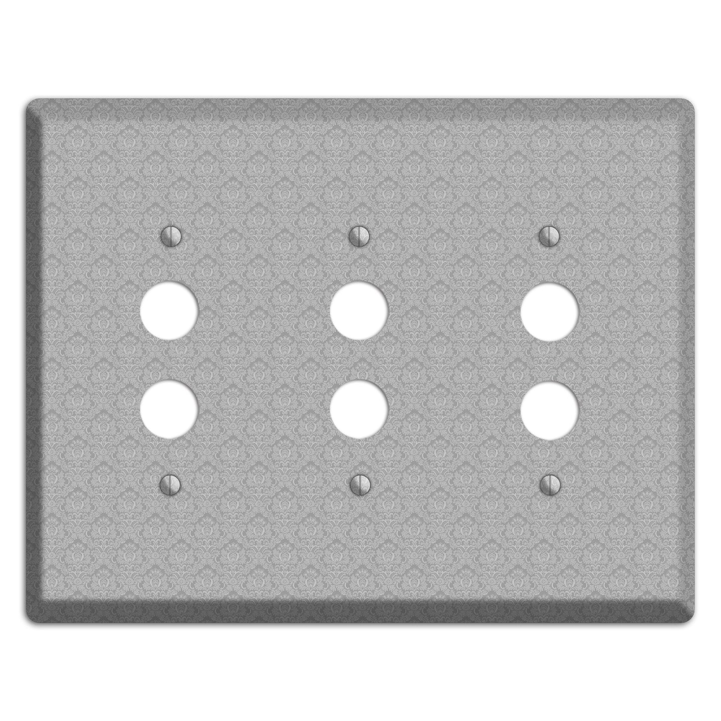 Light Grey Cartouche 3 Pushbutton Wallplate