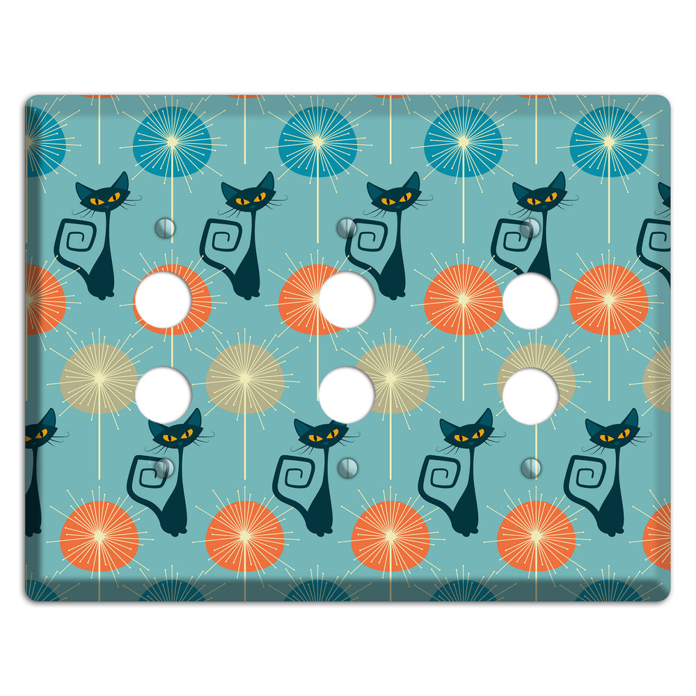Atomic Burst Kitties 3 Pushbutton Wallplate