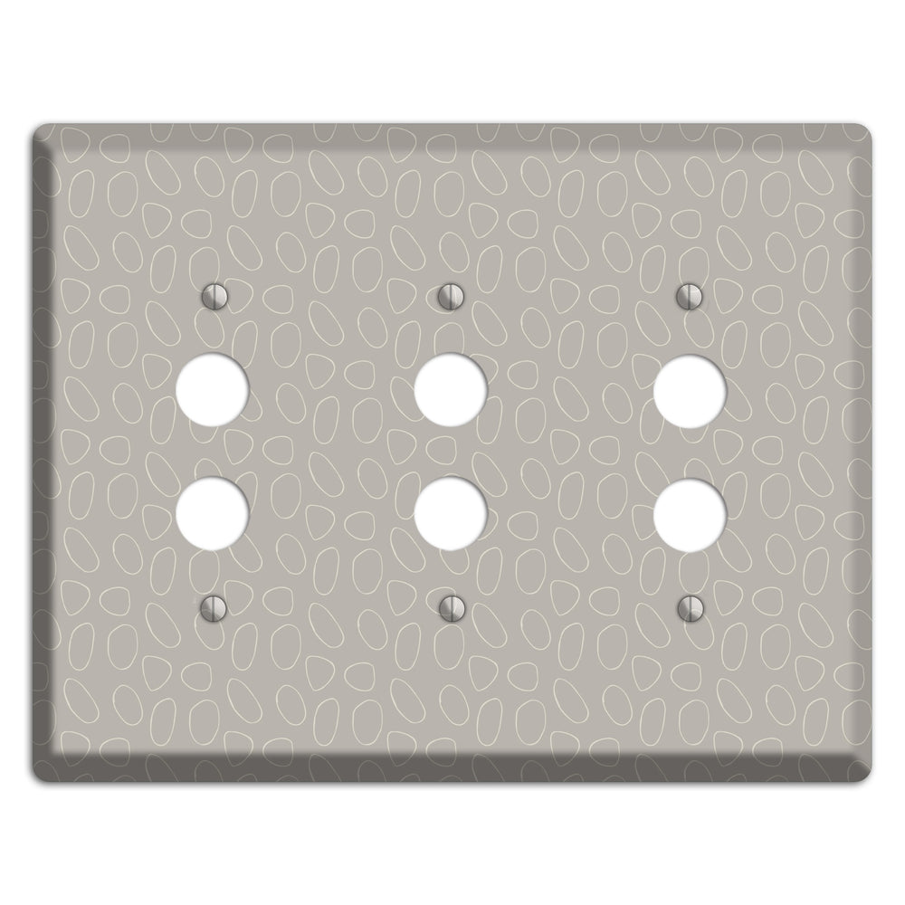 Simple Scandanavian Style E 3 Pushbutton Wallplate