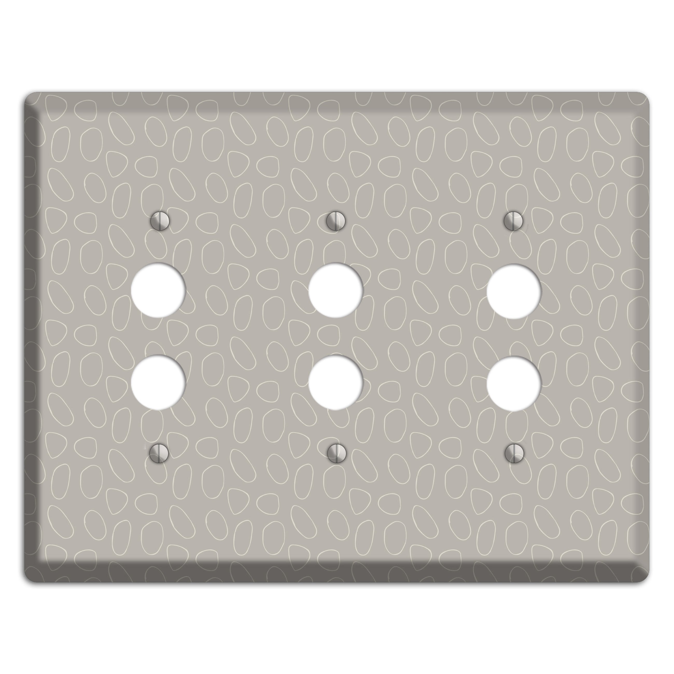 Simple Scandanavian Style E 3 Pushbutton Wallplate