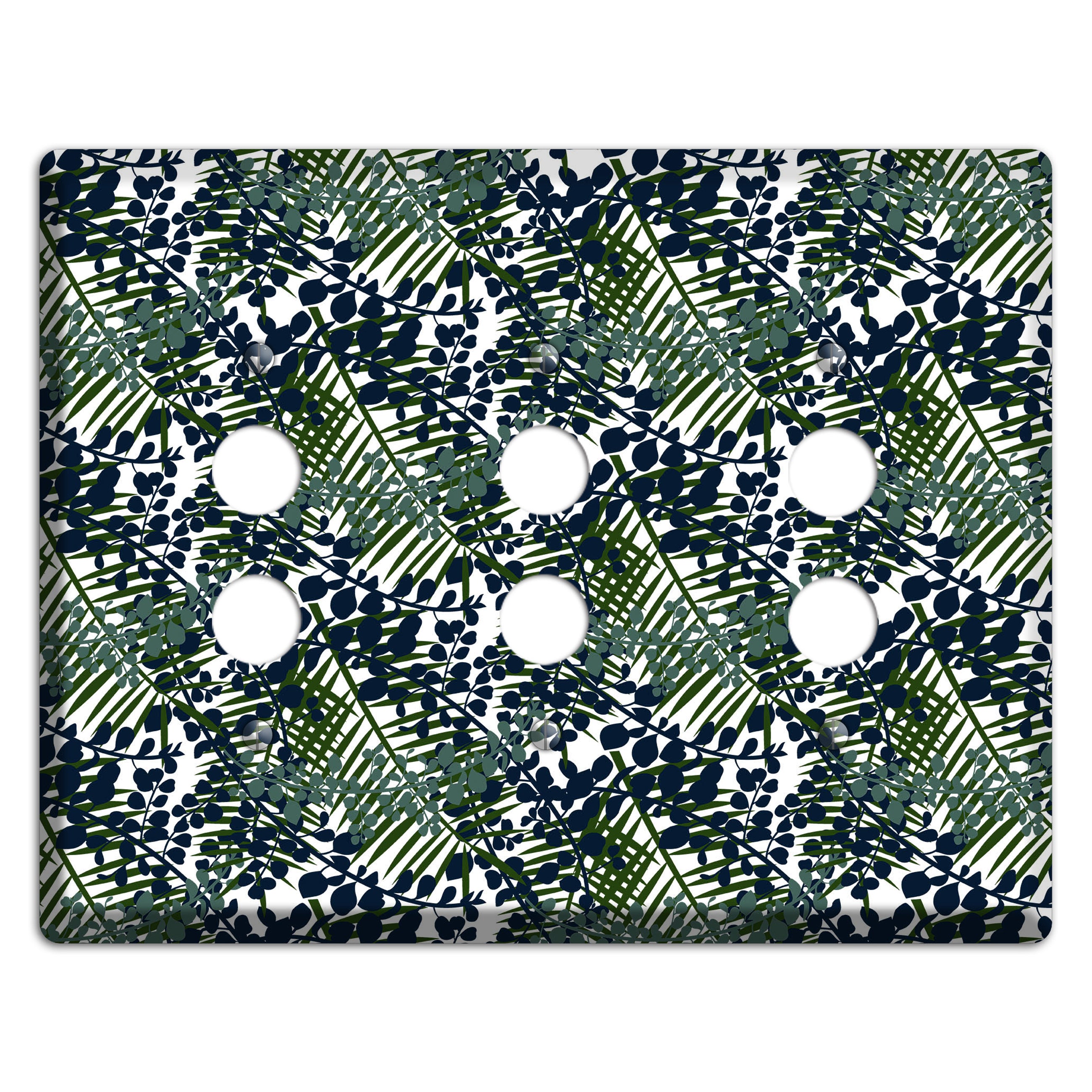 Leaves Style R 3 Pushbutton Wallplate