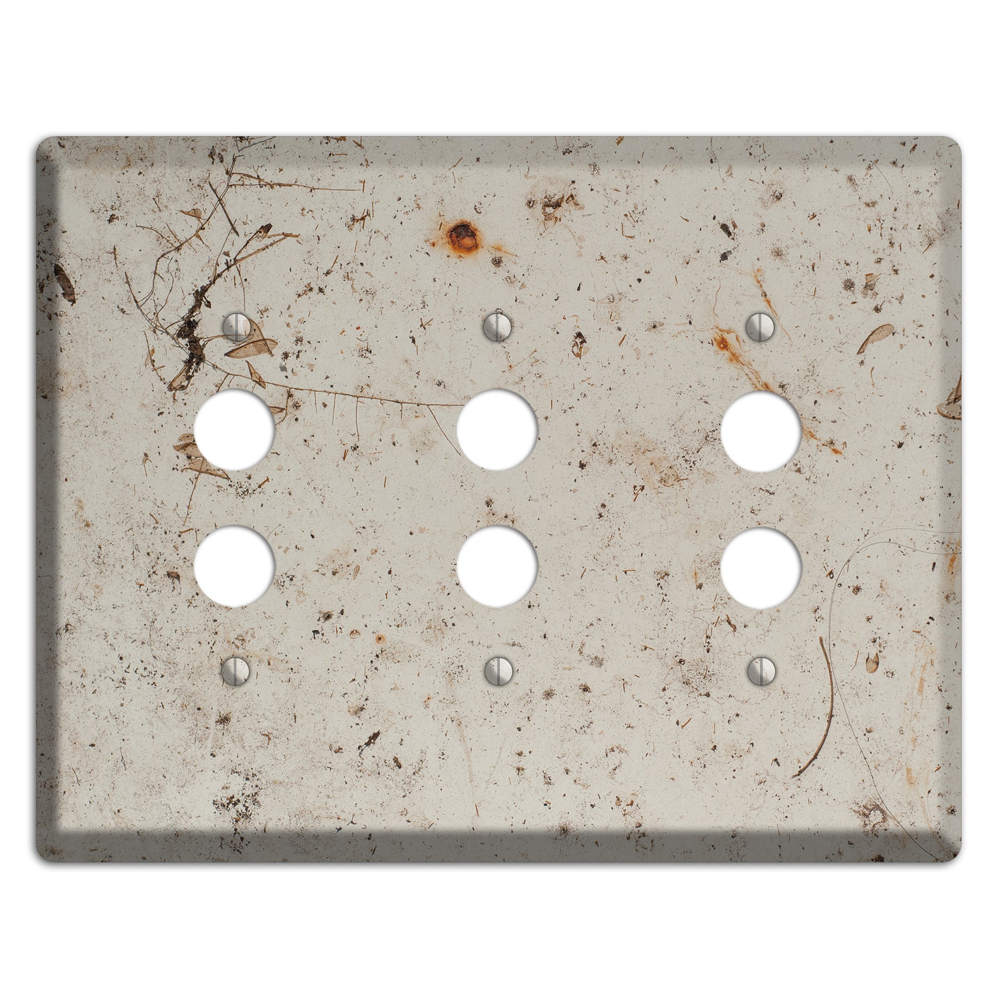 Spotted Concrete 3 Pushbutton Wallplate