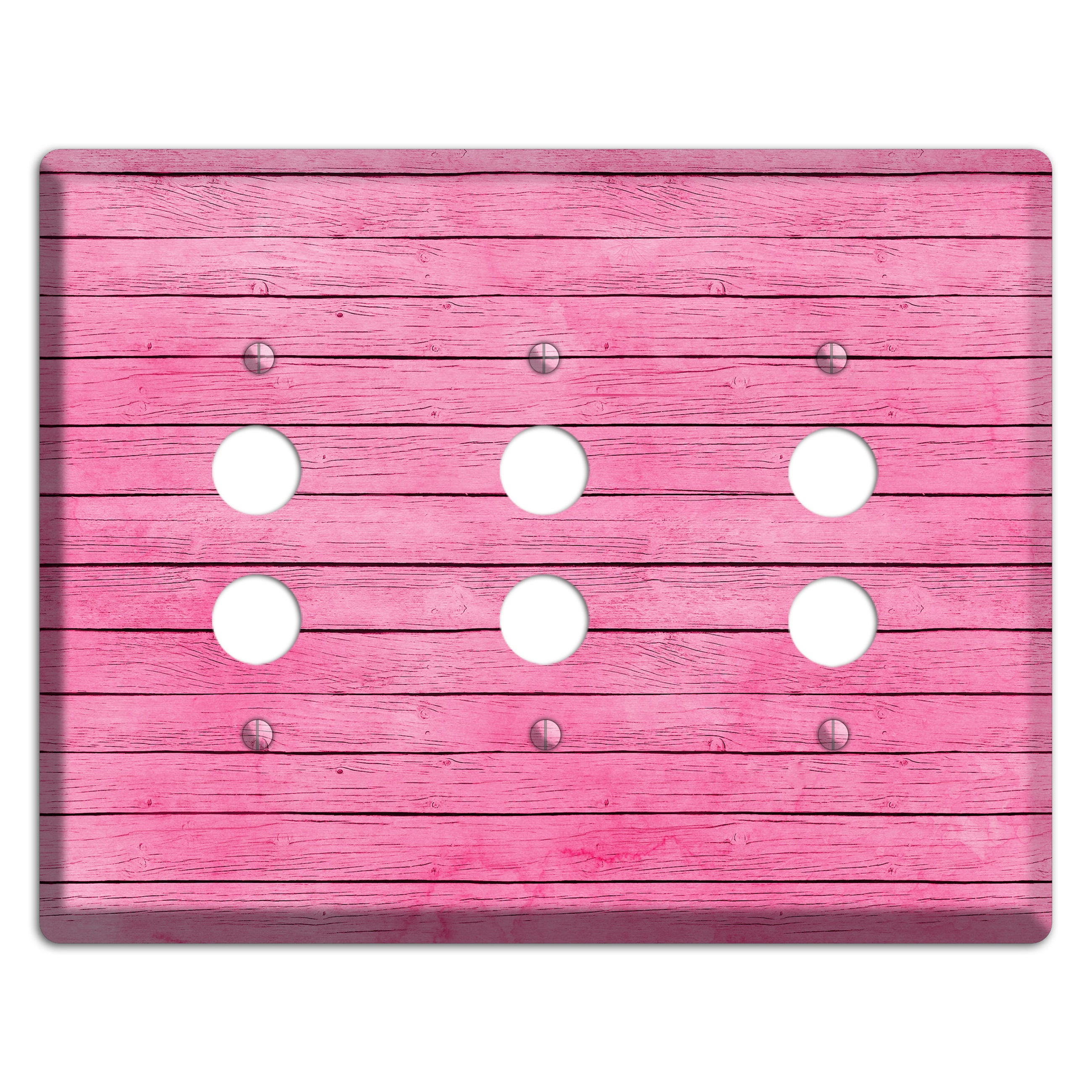 Carissma Pink Texture 3 Pushbutton Wallplate
