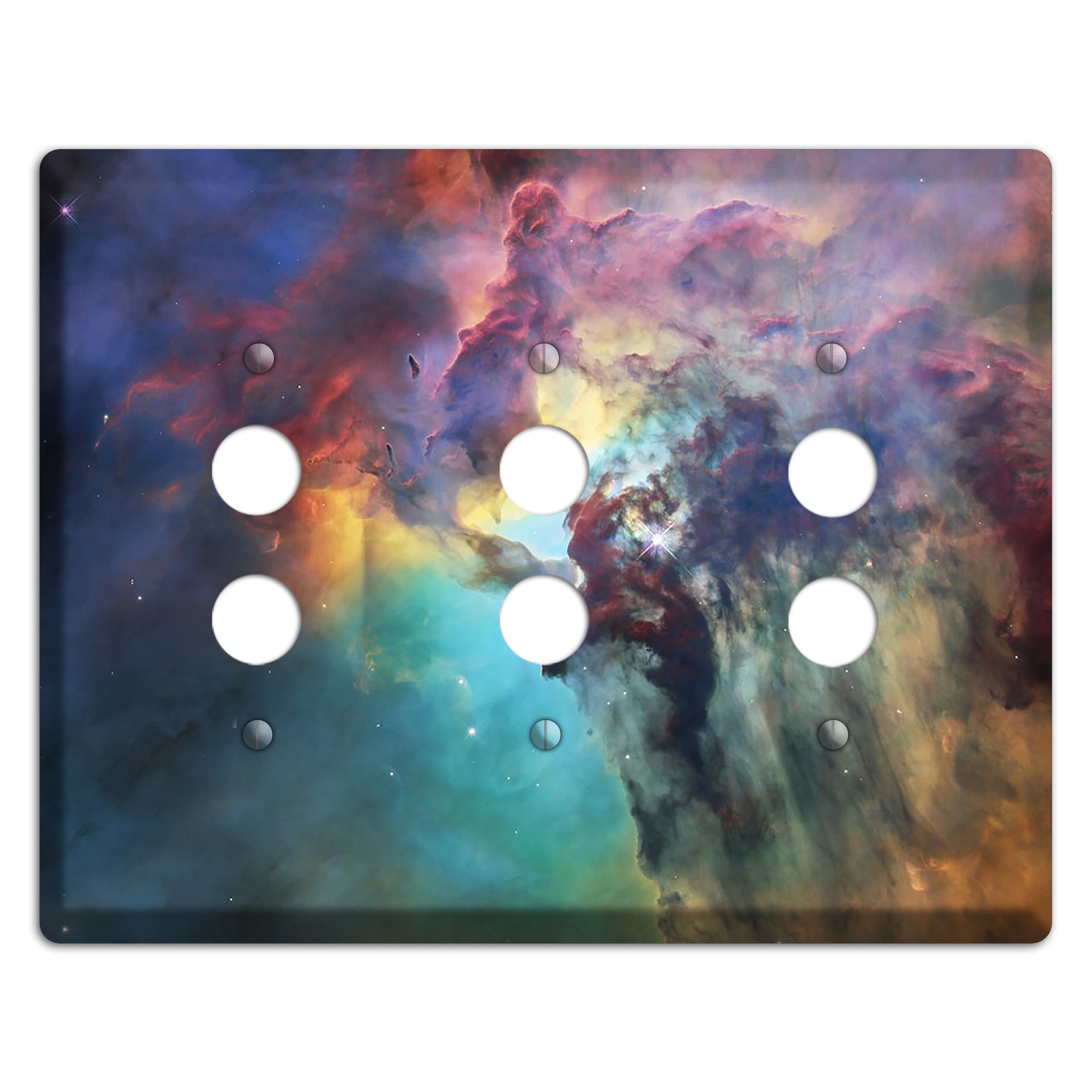Lagoon Nebula 3 Pushbutton Wallplate