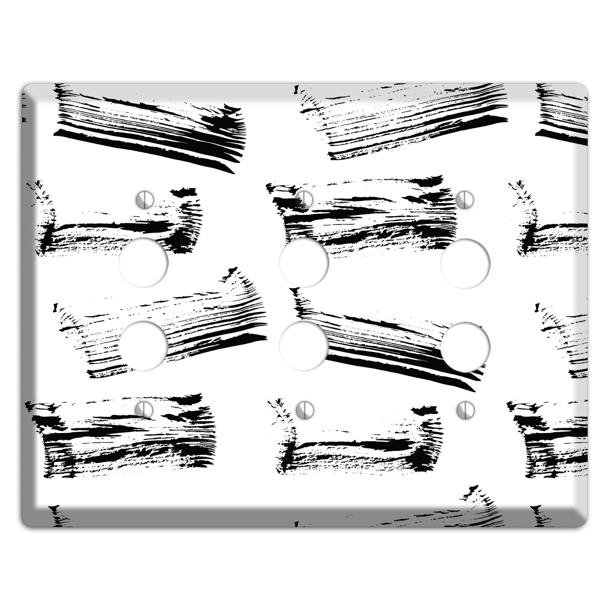 Ink Brushstrokes 1 3 Pushbutton Wallplate