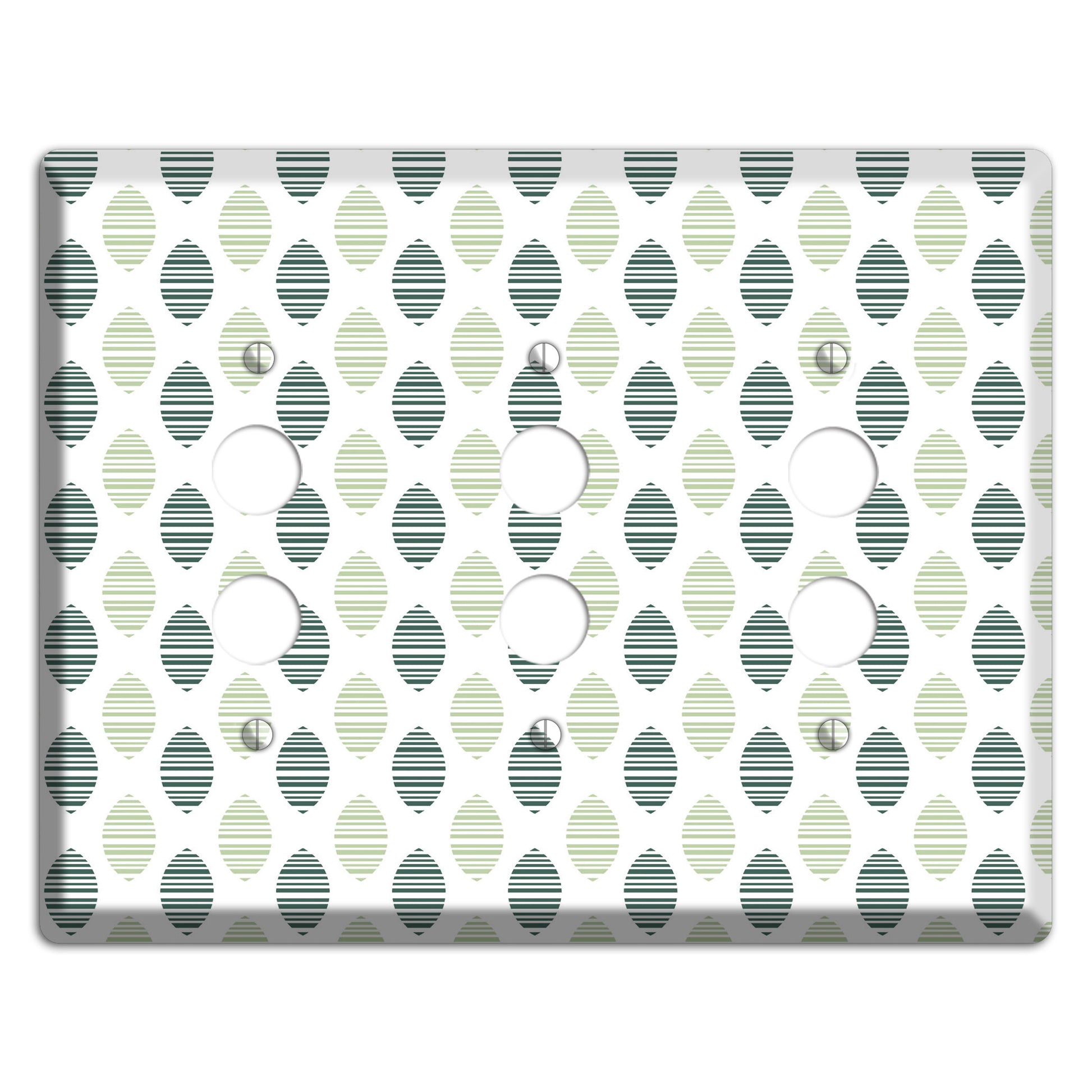 Leaves Style A 3 Pushbutton Wallplate