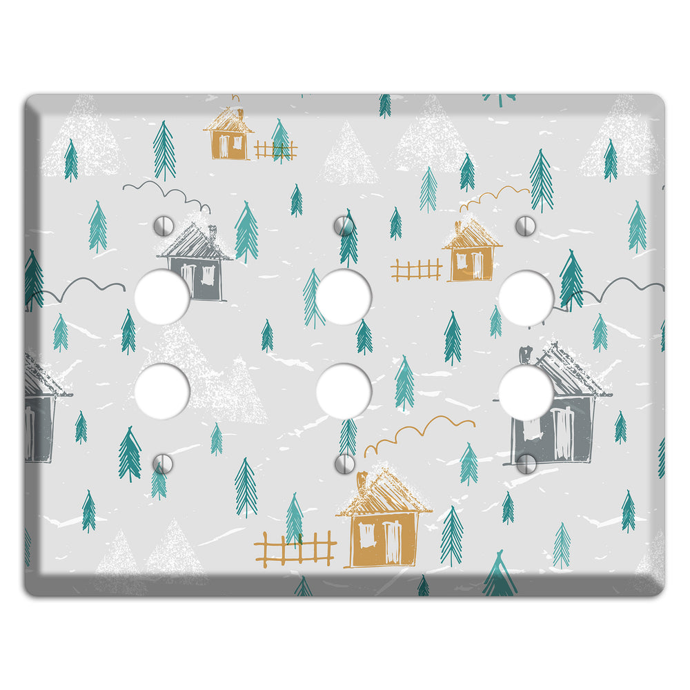 Wildlife Neighborhoods 2 3 Pushbutton Wallplate