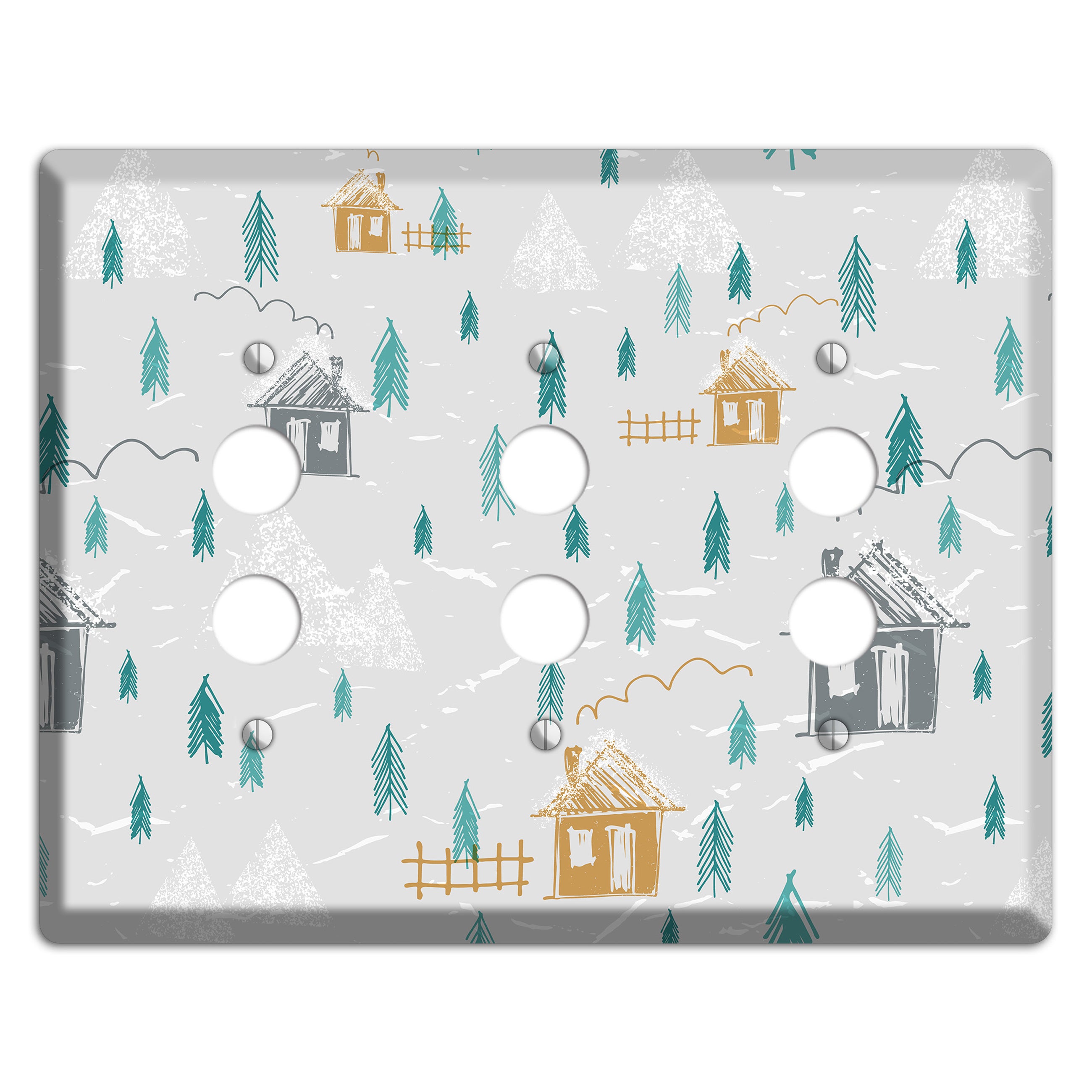 Wildlife Neighborhoods 2 3 Pushbutton Wallplate