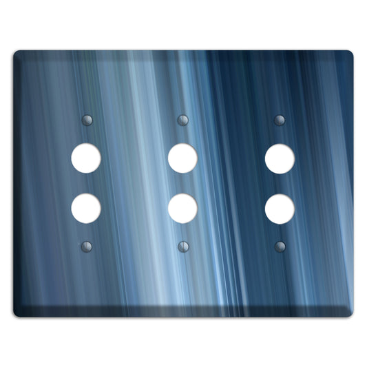 Dusty Blue Ray of Light 2 3 Pushbutton Wallplate