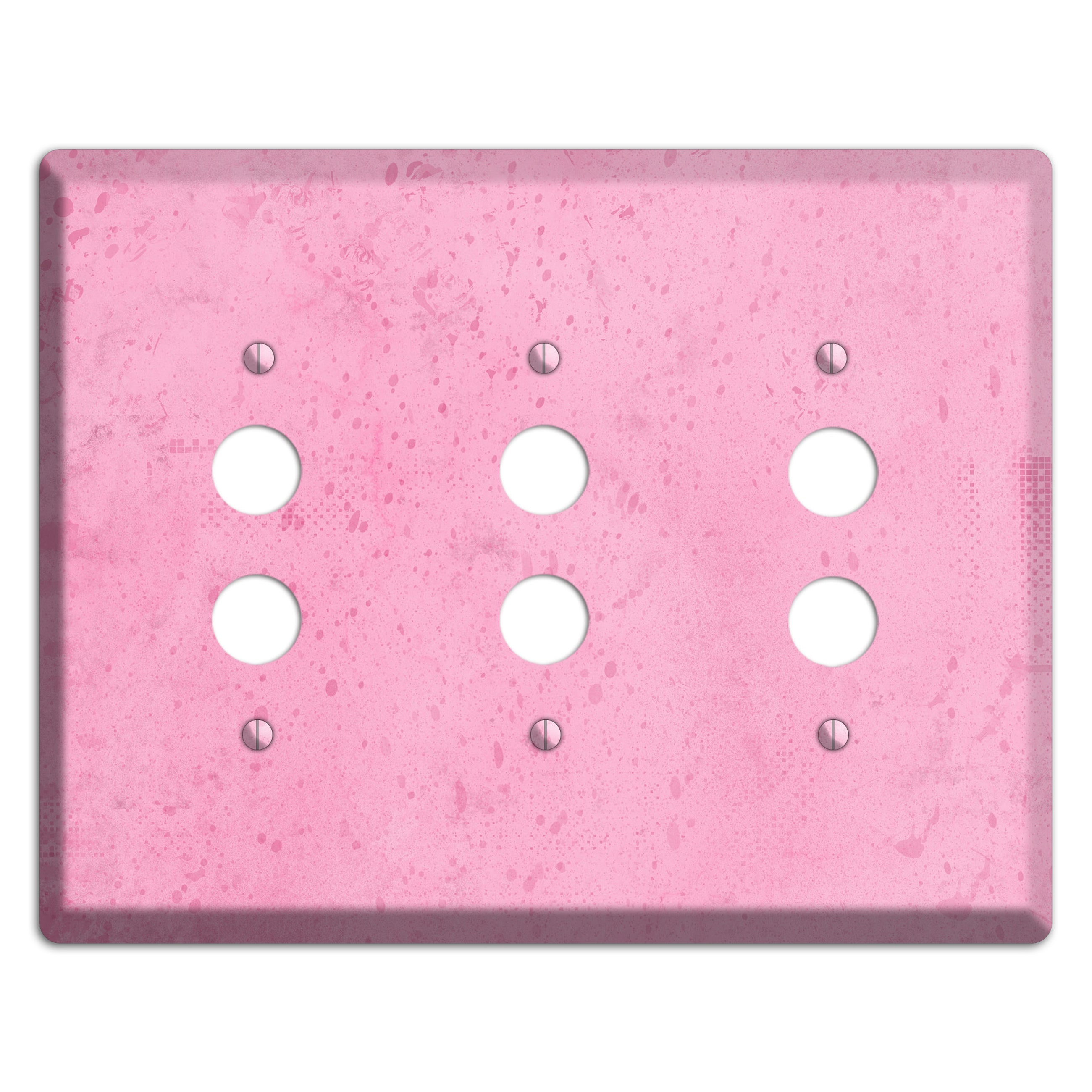 Illusion Pink Texture 3 Pushbutton Wallplate
