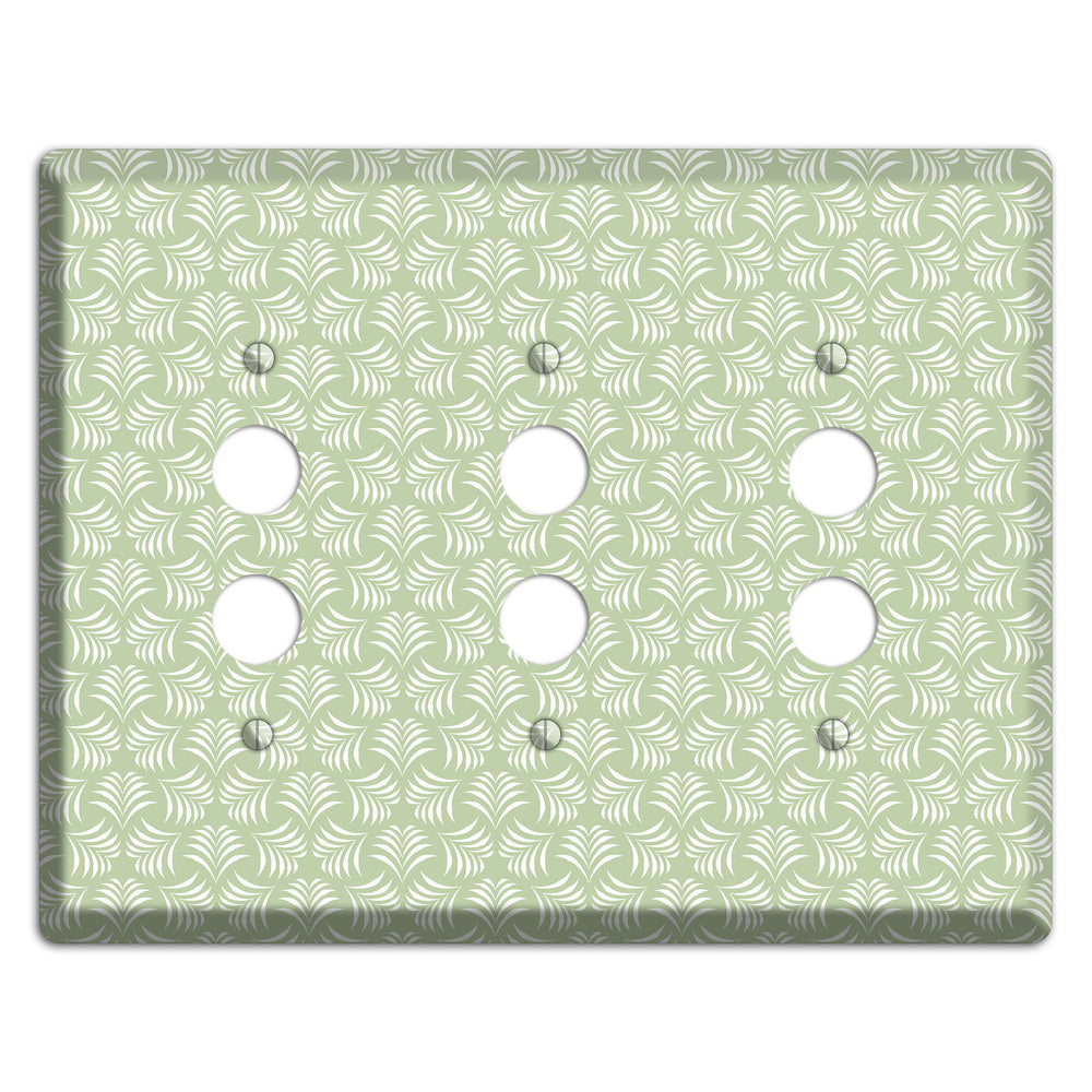Leaves Style V 3 Pushbutton Wallplate
