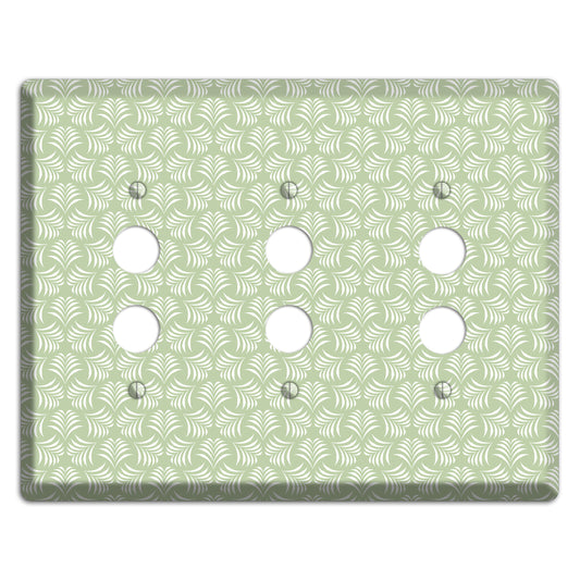 Leaves Style V 3 Pushbutton Wallplate