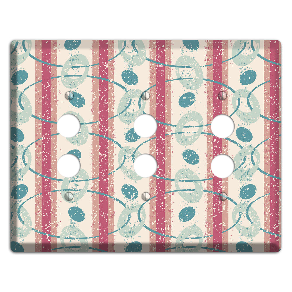 Bubble Gum 3 Pushbutton Wallplate