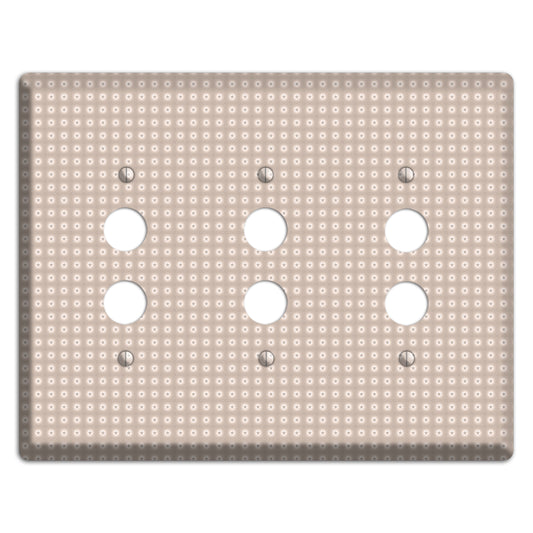 Beige with Circled Stars 3 Pushbutton Wallplate