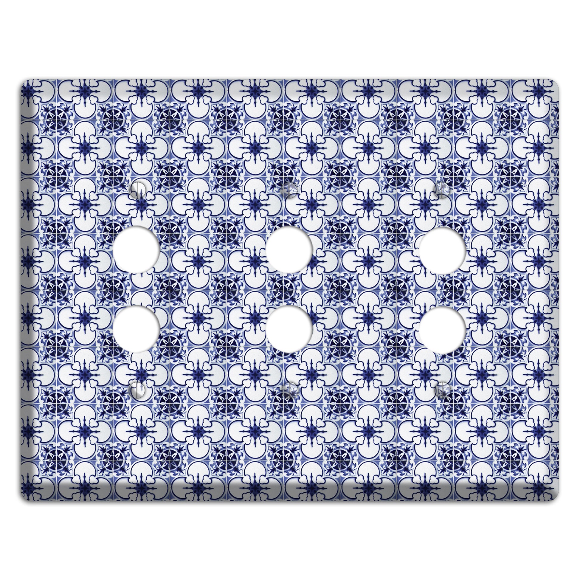 Tavira Tiles 9 3 Pushbutton Wallplate