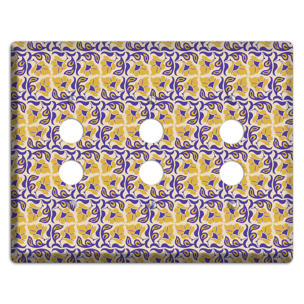 Nouveau Floral 3 Pushbutton Wallplate