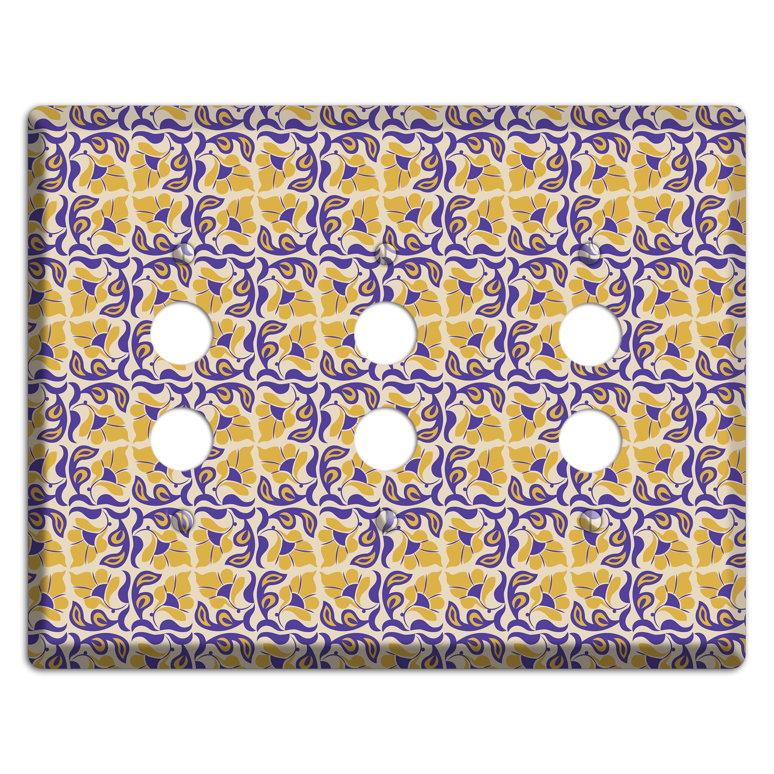 Nouveau Floral 3 Pushbutton Wallplate