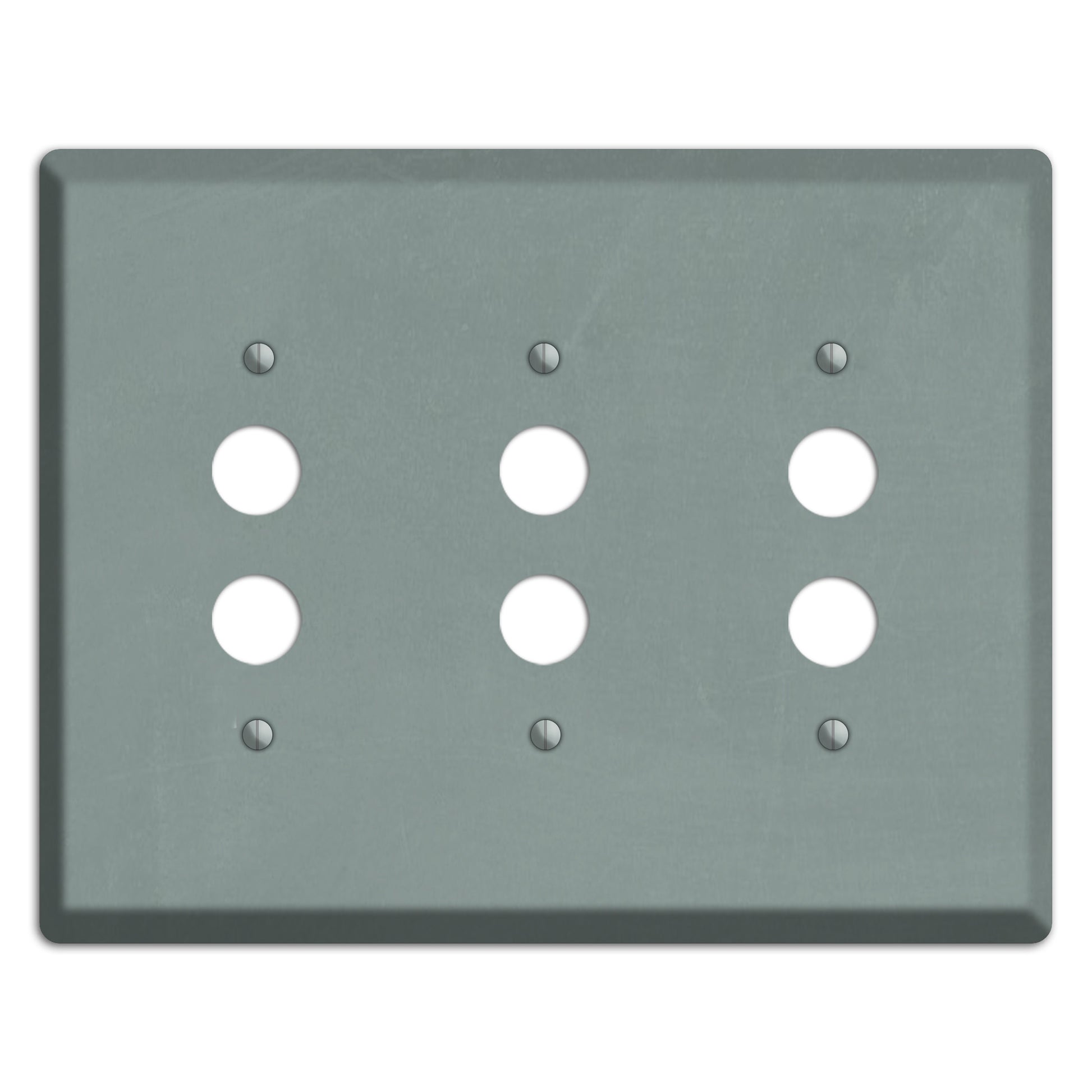 Chalk Faded Gree 3 Pushbutton Wallplate