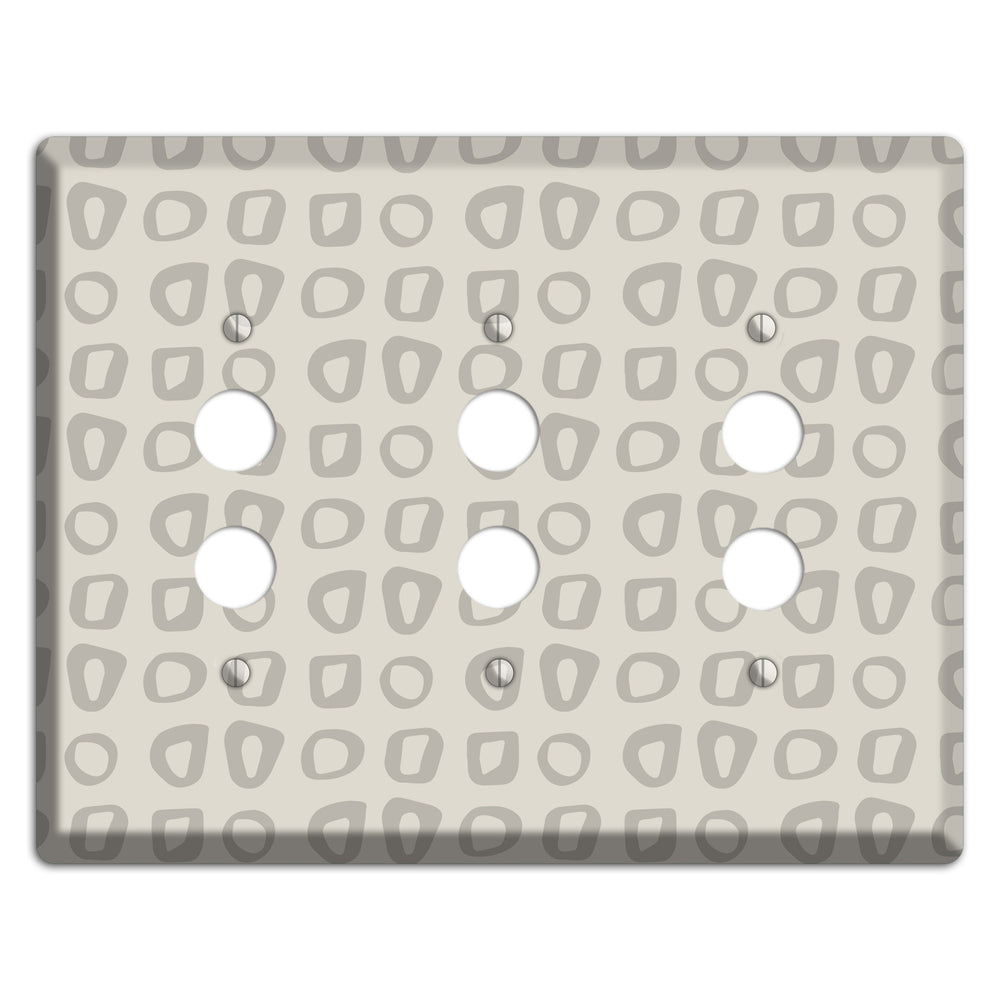 Simple Scandanavian Style V 3 Pushbutton Wallplate