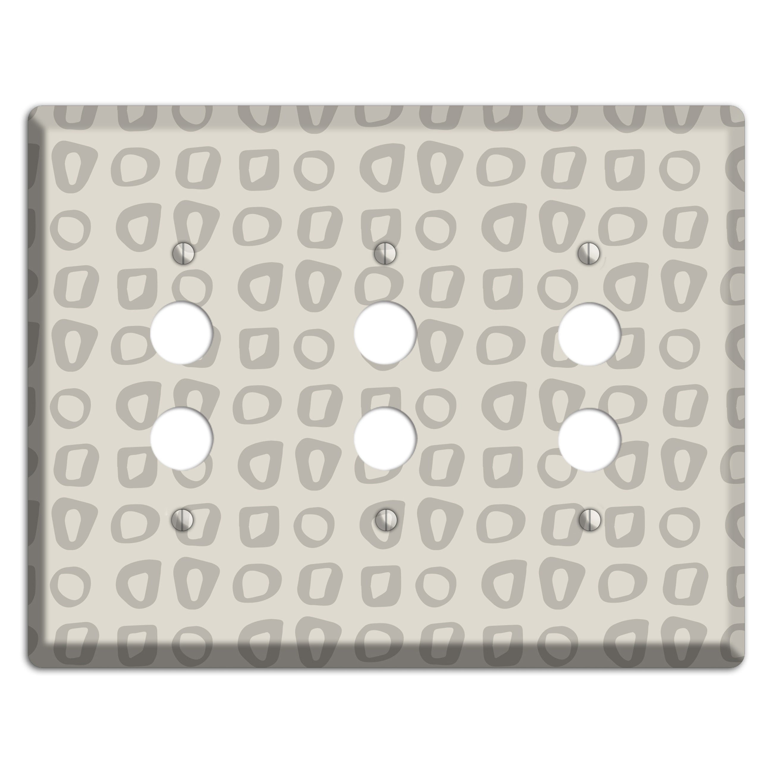 Simple Scandanavian Style V 3 Pushbutton Wallplate