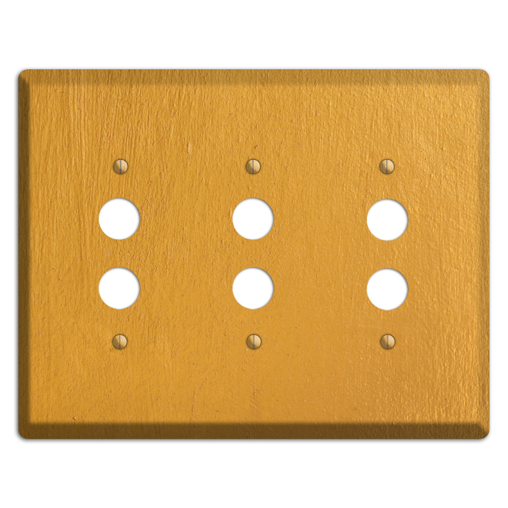 Gold Concrete 3 Pushbutton Wallplate