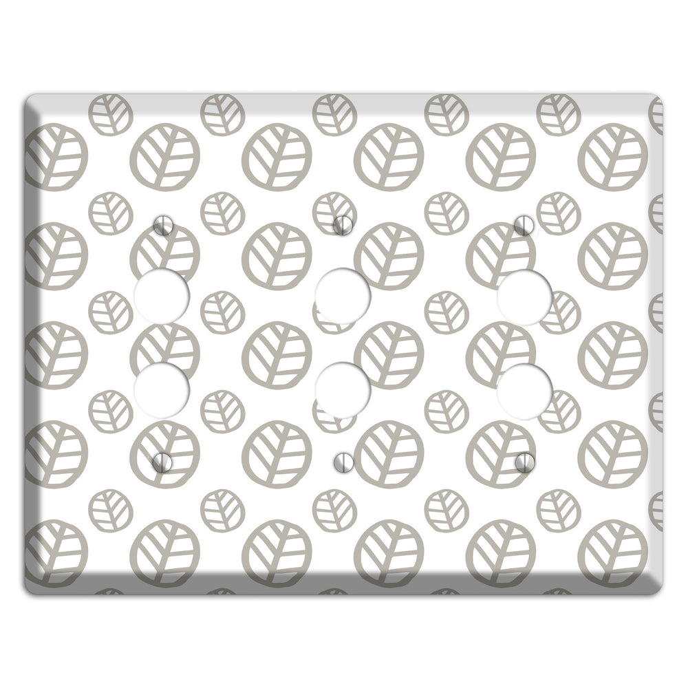 Simple Scandanavian Style JJ 3 Pushbutton Wallplate