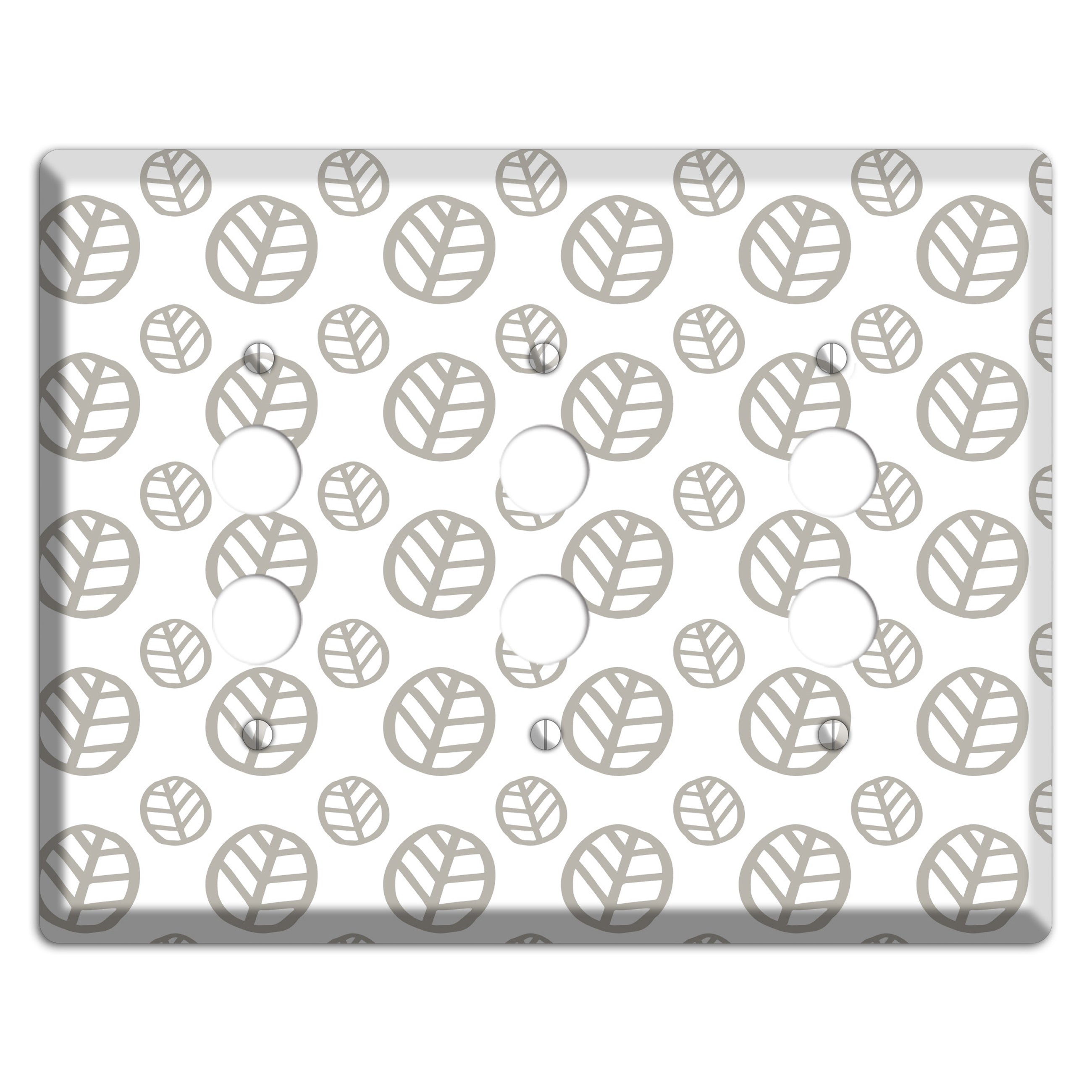 Simple Scandanavian Style JJ 3 Pushbutton Wallplate