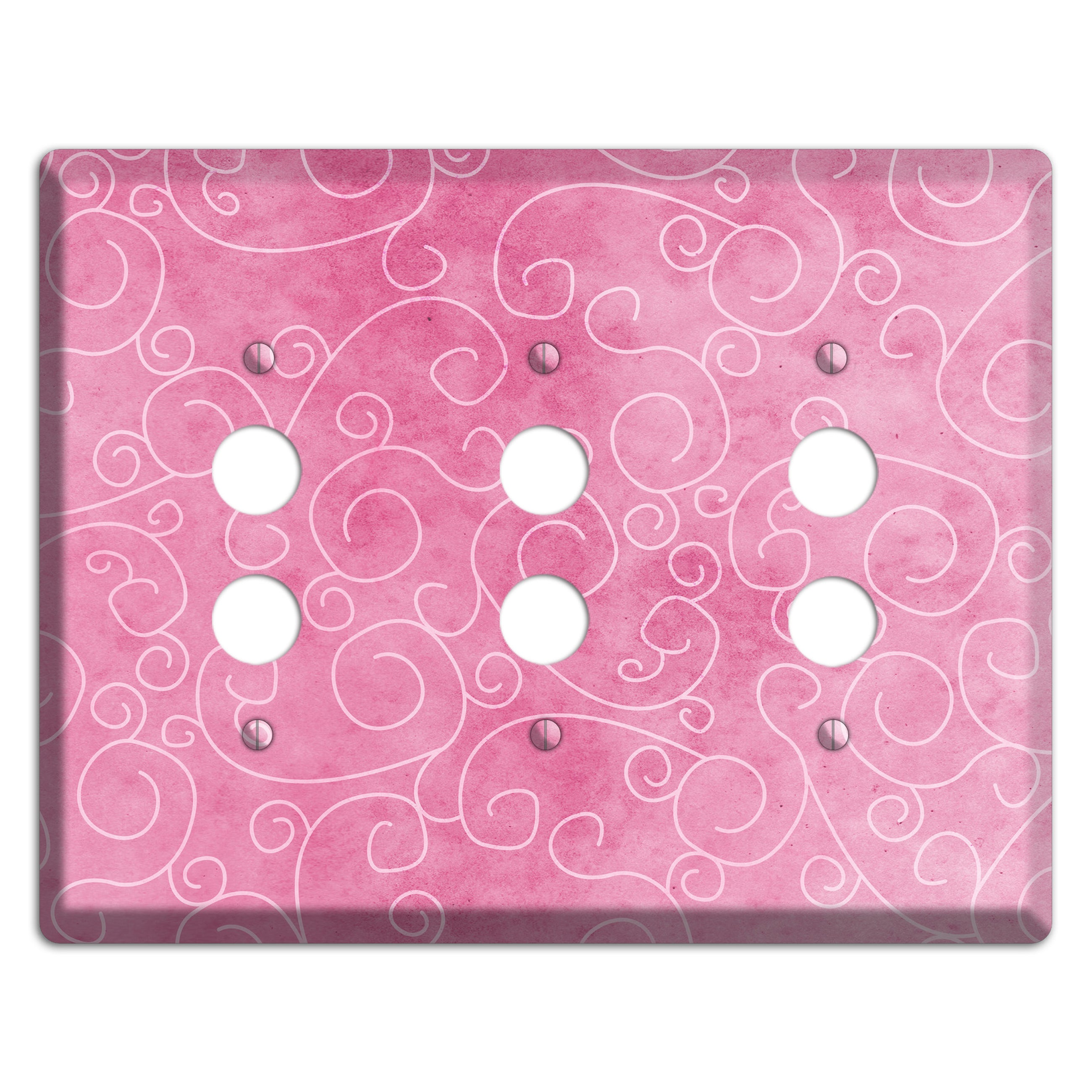 Kobi Pink Texture 3 Pushbutton Wallplate