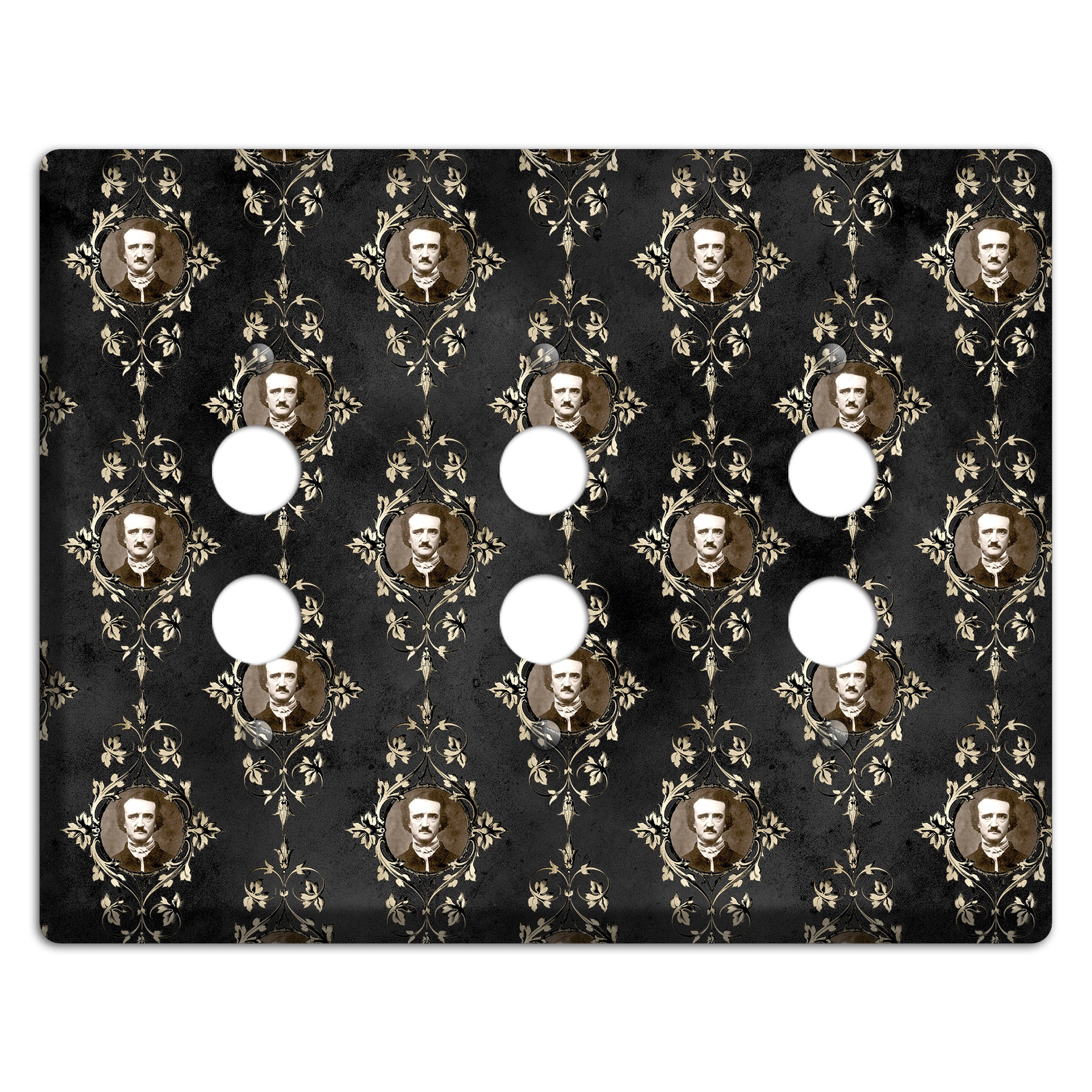 Edgar Allen Poe Self Portrait 3 Pushbutton Wallplate