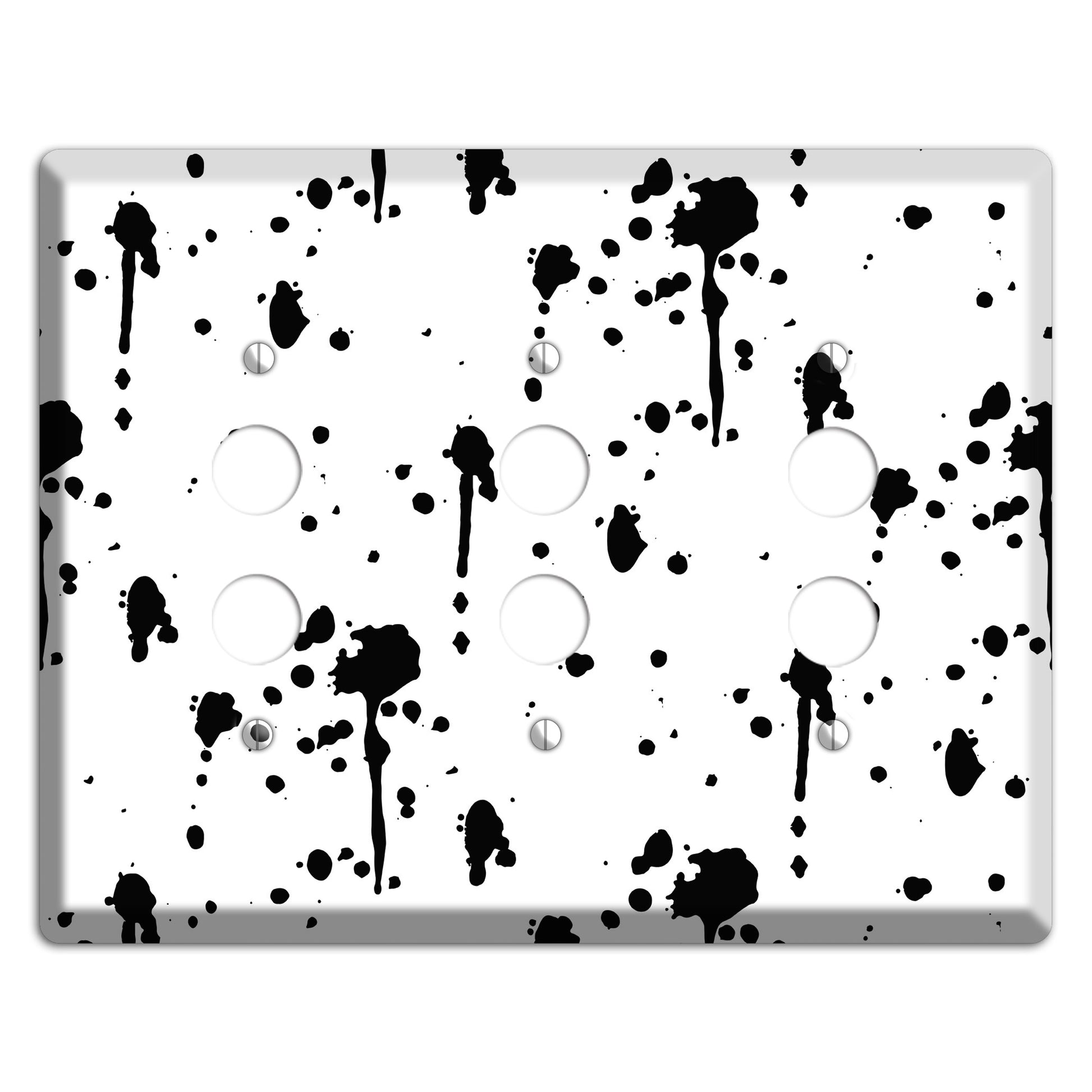 Ink Drips 1 3 Pushbutton Wallplate