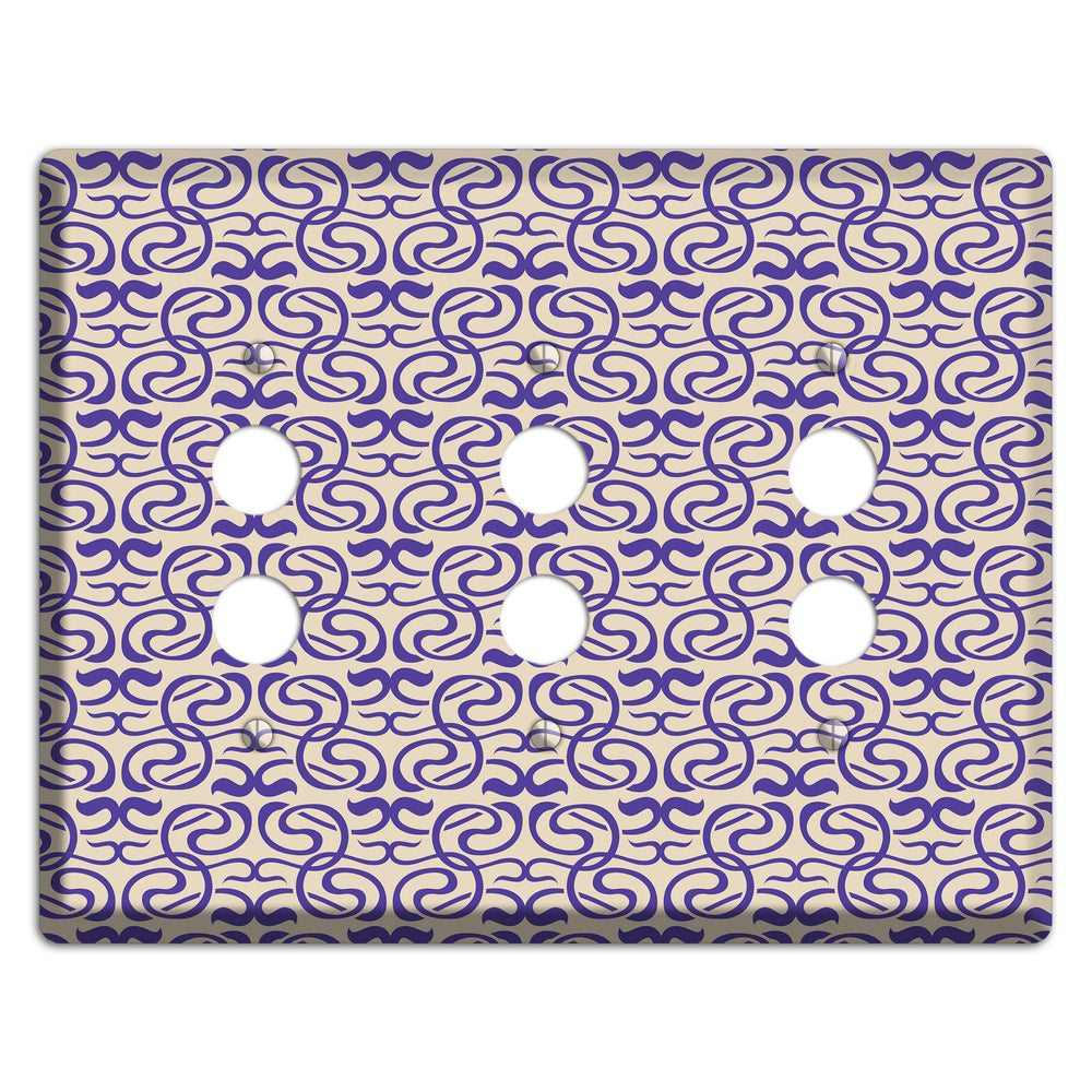Nouveau Swirls 3 Pushbutton Wallplate