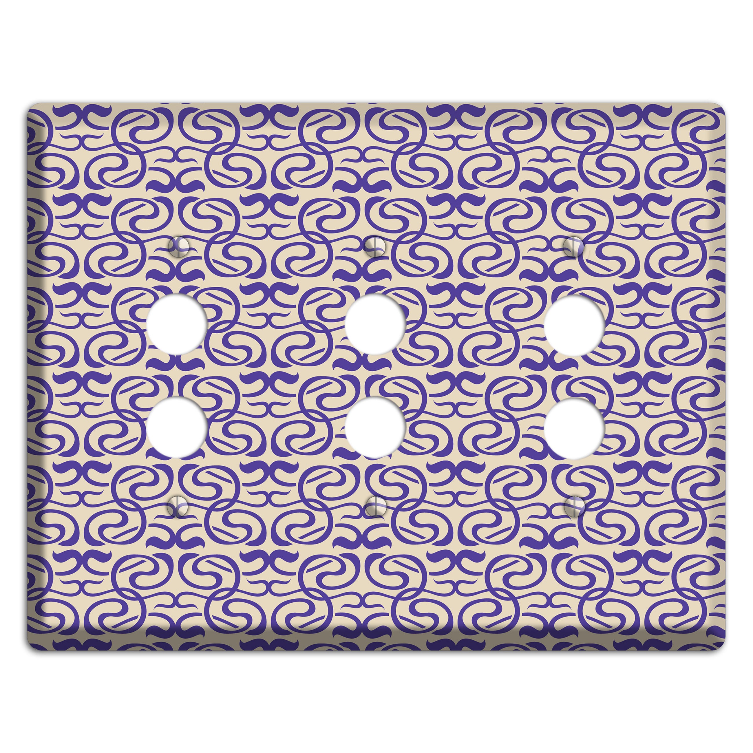 Nouveau Swirls 3 Pushbutton Wallplate