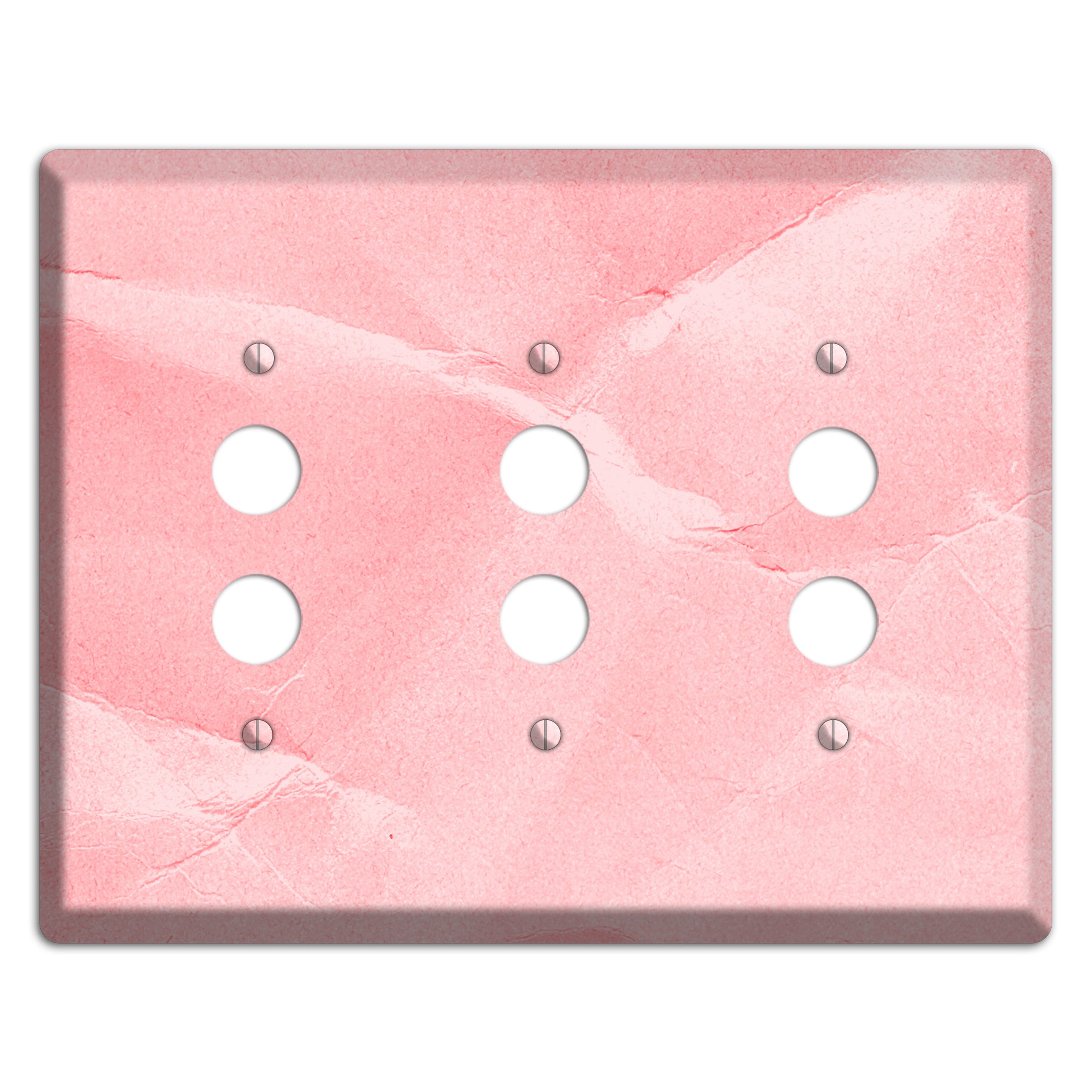 Pink Soft Coral 3 Pushbutton Wallplate