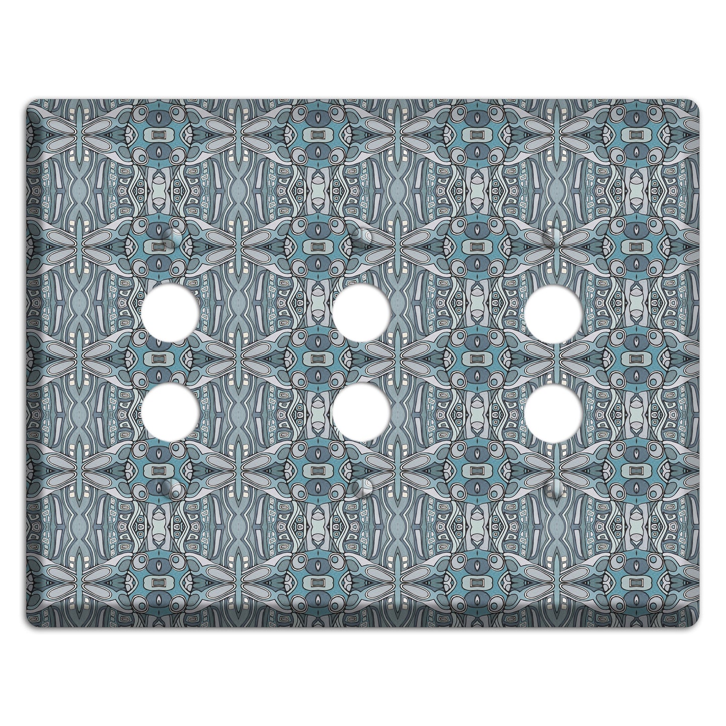 Blue Tapestry 3 Pushbutton Wallplate