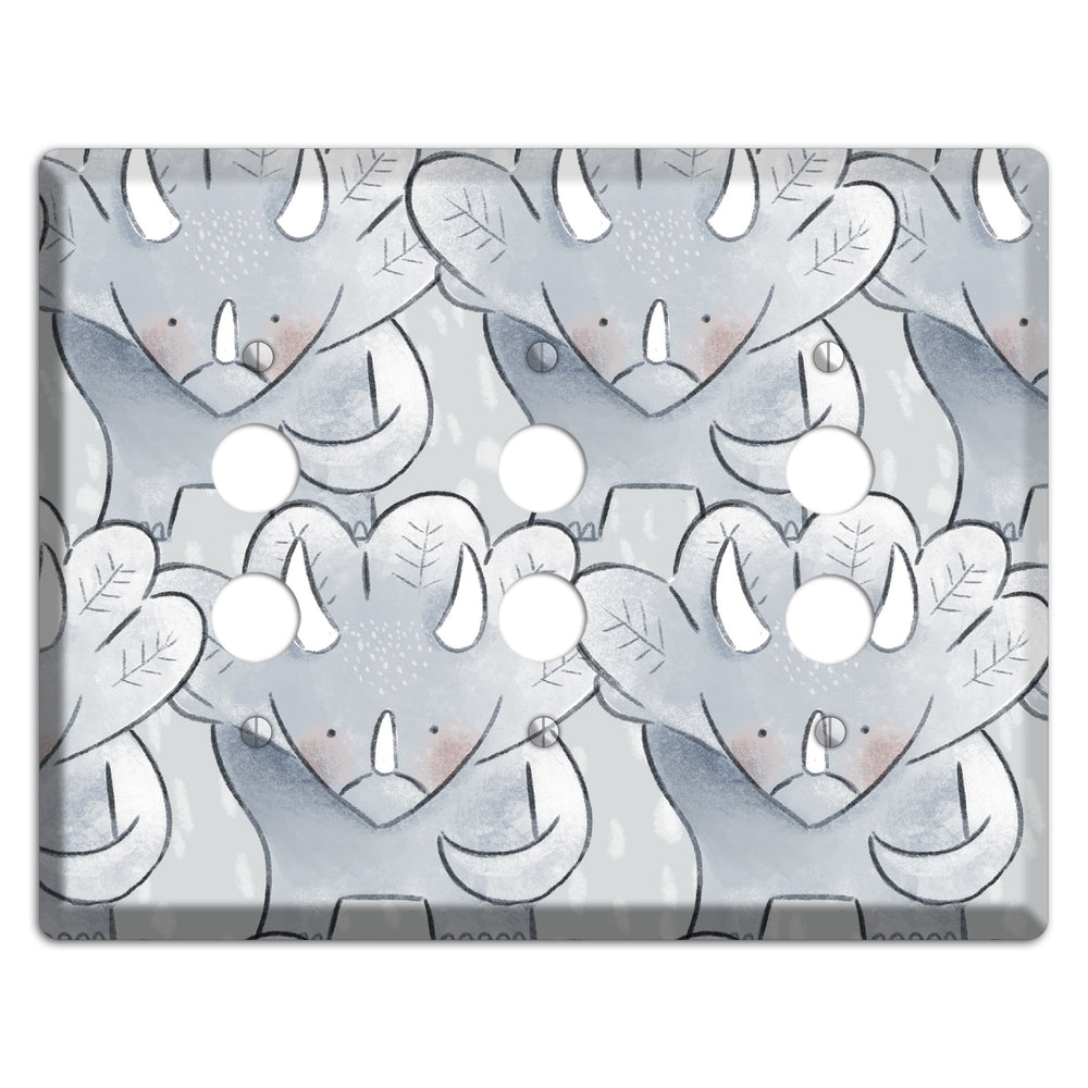 Triceratops 3 Pushbutton Wallplate