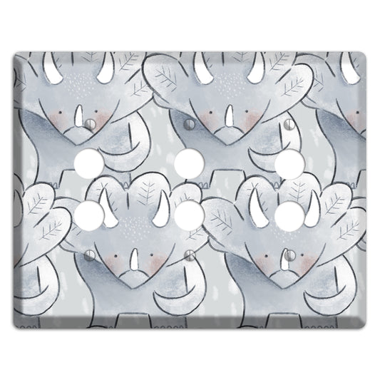 Triceratops 3 Pushbutton Wallplate
