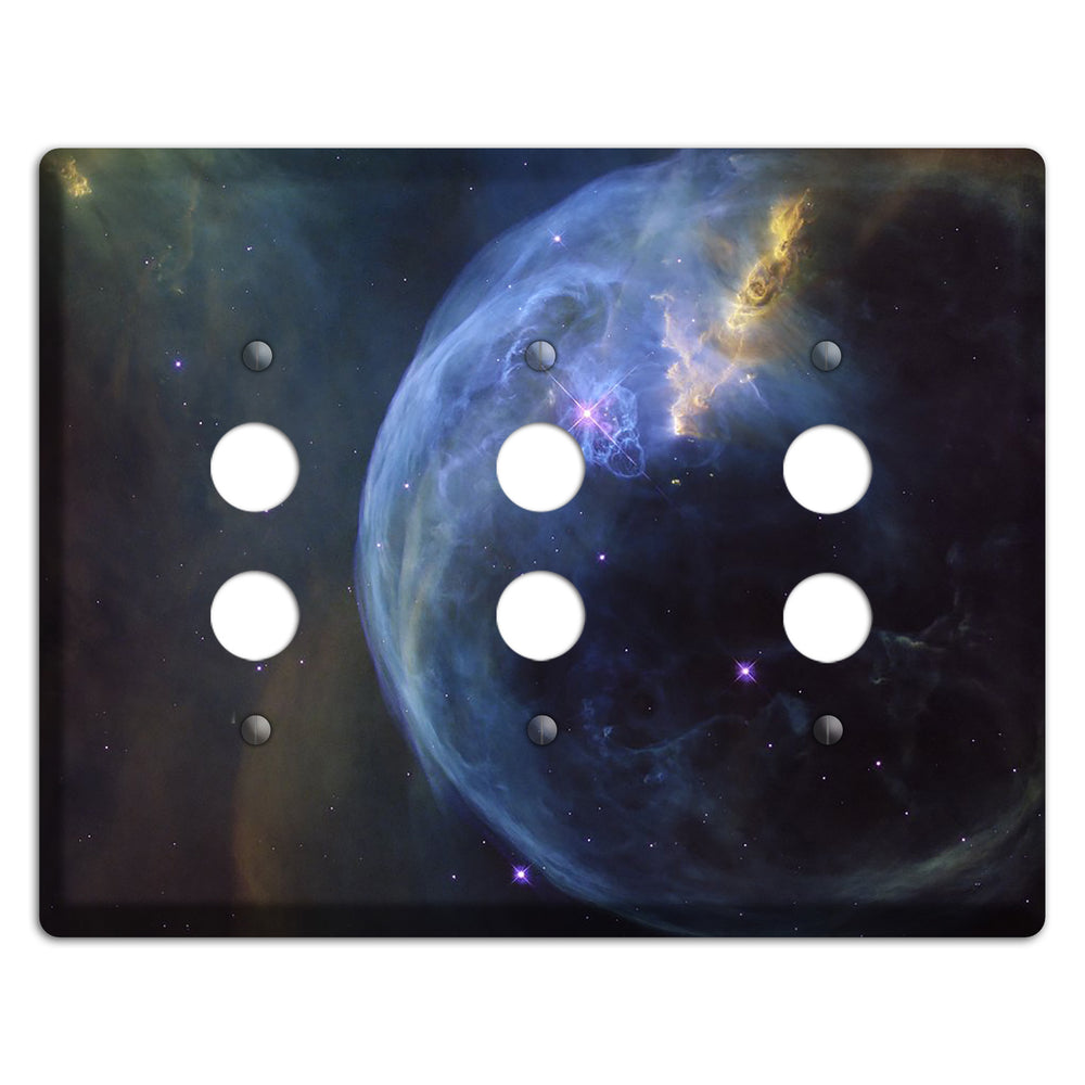 Bubble Nebula 3 Pushbutton Wallplate