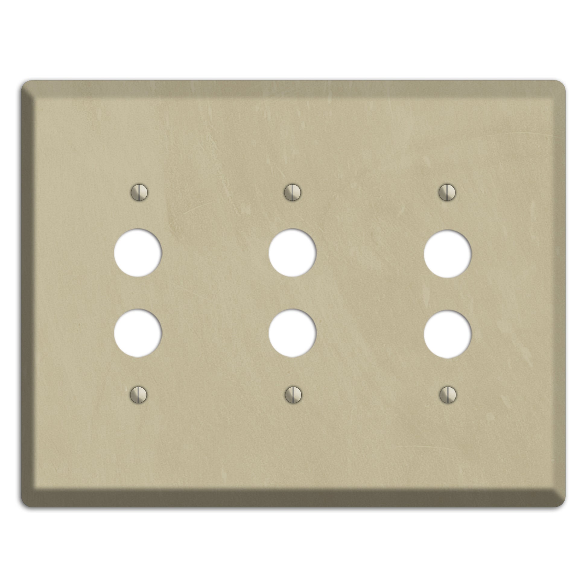 Chalk Beige 3 Pushbutton Wallplate