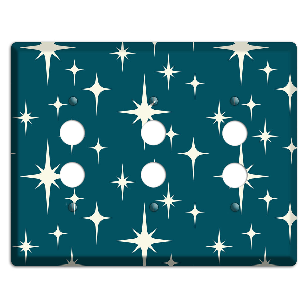 Navy Atomic Diamond 3 Pushbutton Wallplate