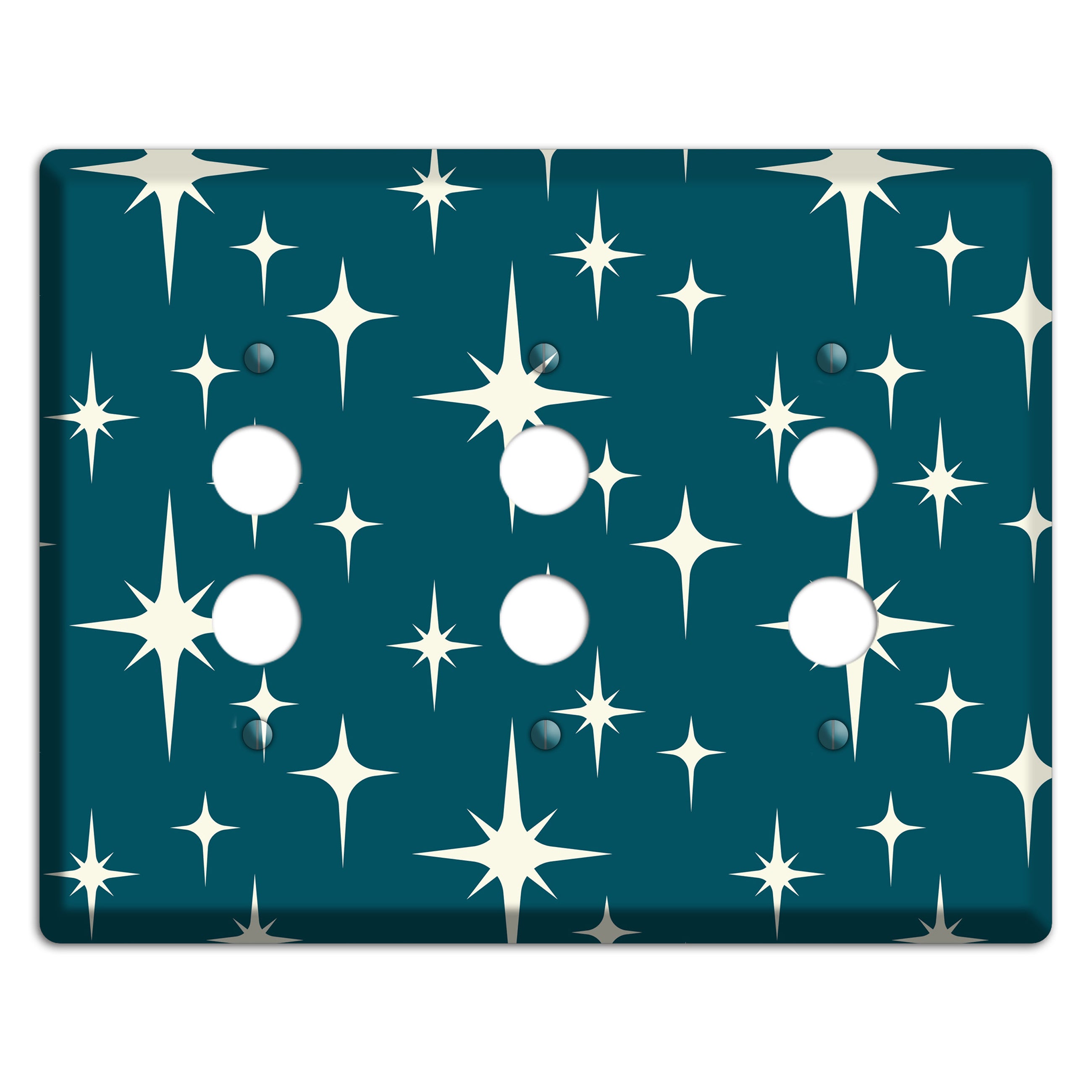 Navy Atomic Diamond 3 Pushbutton Wallplate