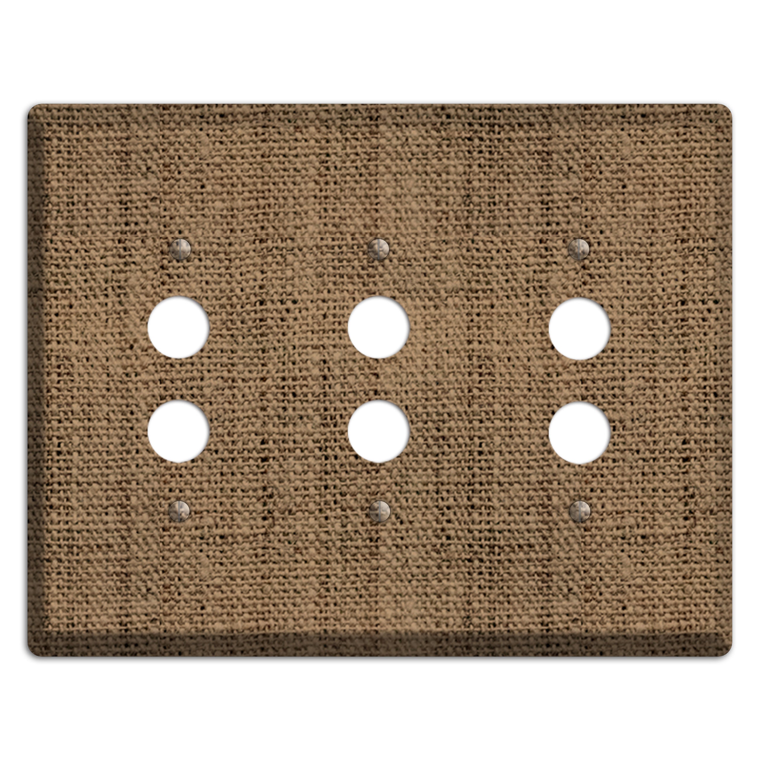 Shadow Burlap 3 Pushbutton Wallplate