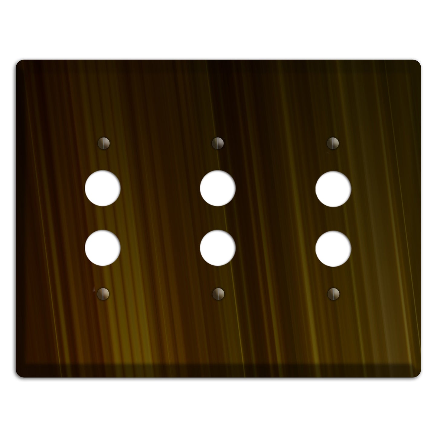 Brown Ray of Light 3 Pushbutton Wallplate