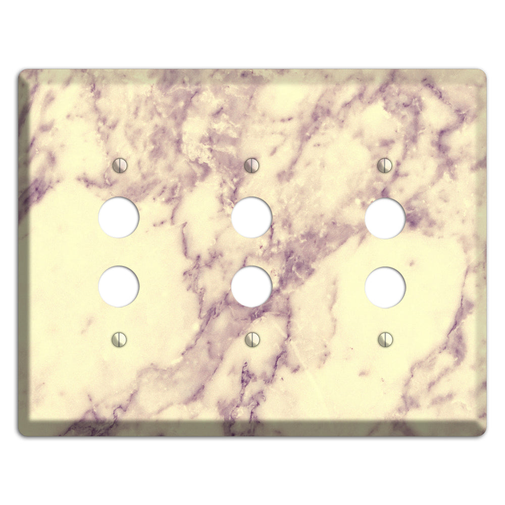 Champagne Marble 3 Pushbutton Wallplate