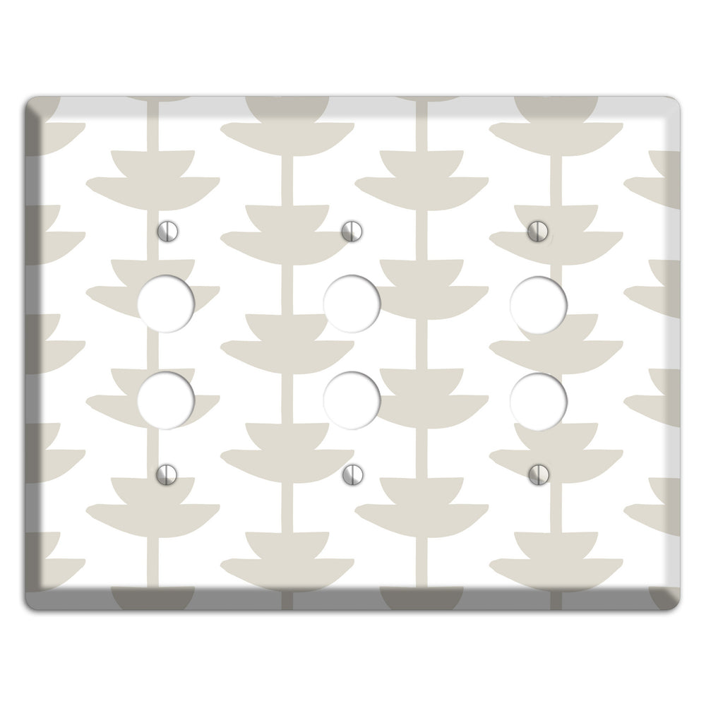 Simple Scandanavian Style P 3 Pushbutton Wallplate