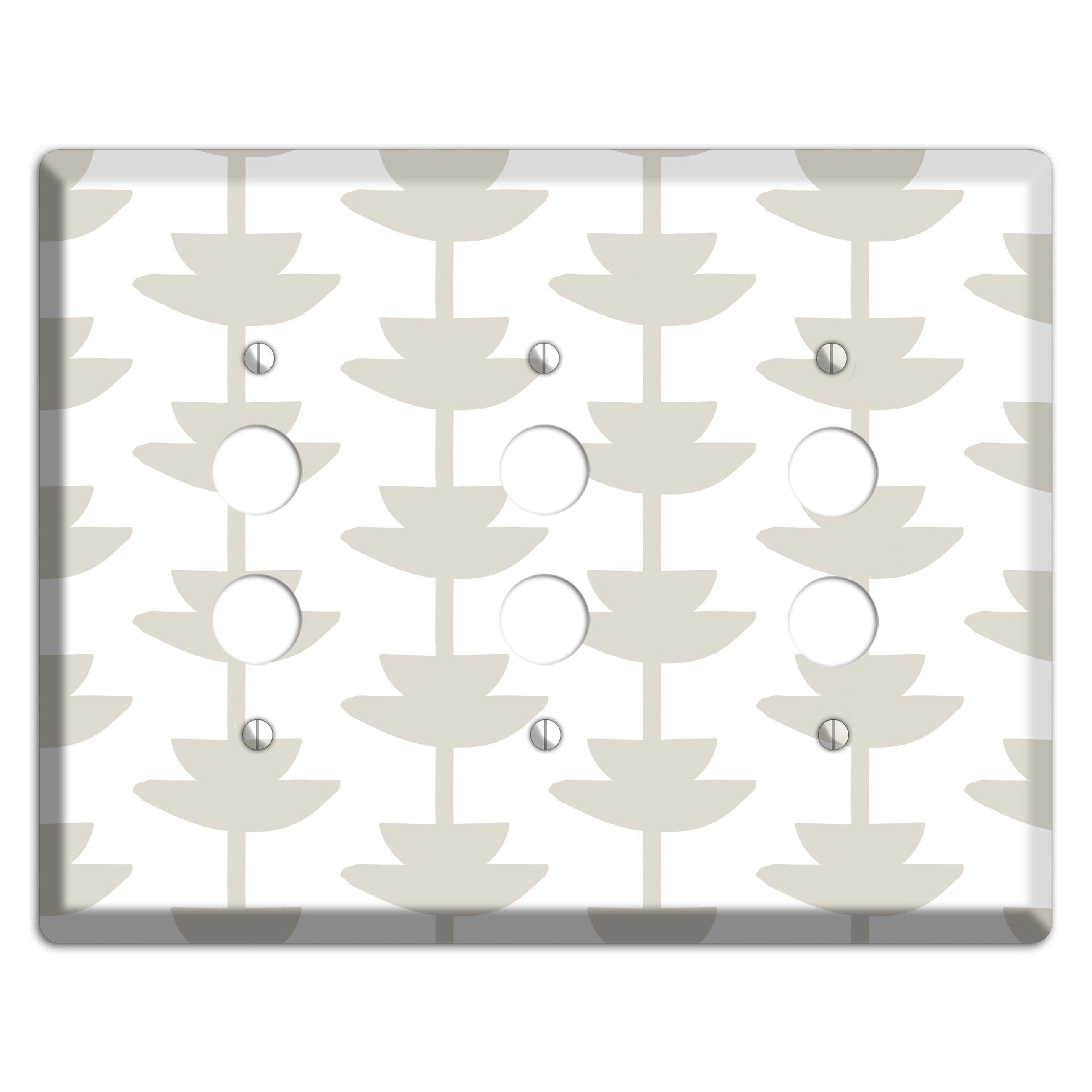 Simple Scandanavian Style P 3 Pushbutton Wallplate