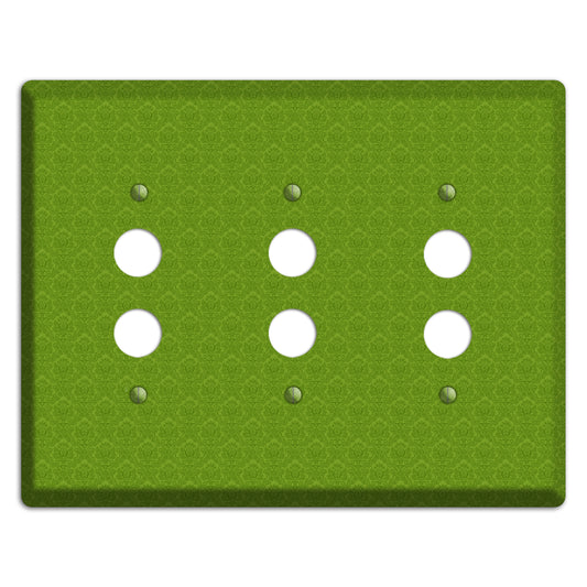 Green Cartouche 3 Pushbutton Wallplate