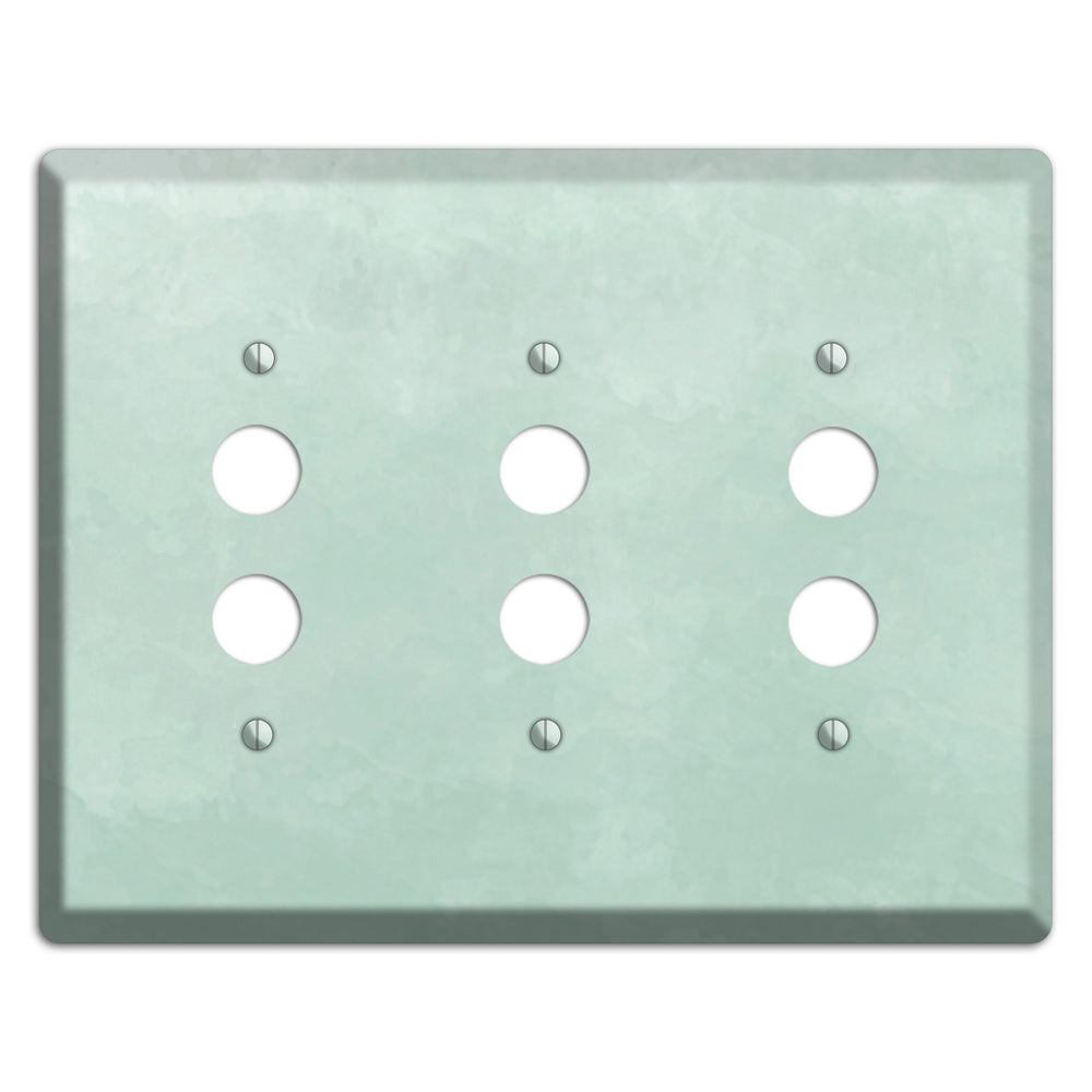 Sea Foam Green Ombre 3 Pushbutton Wallplate