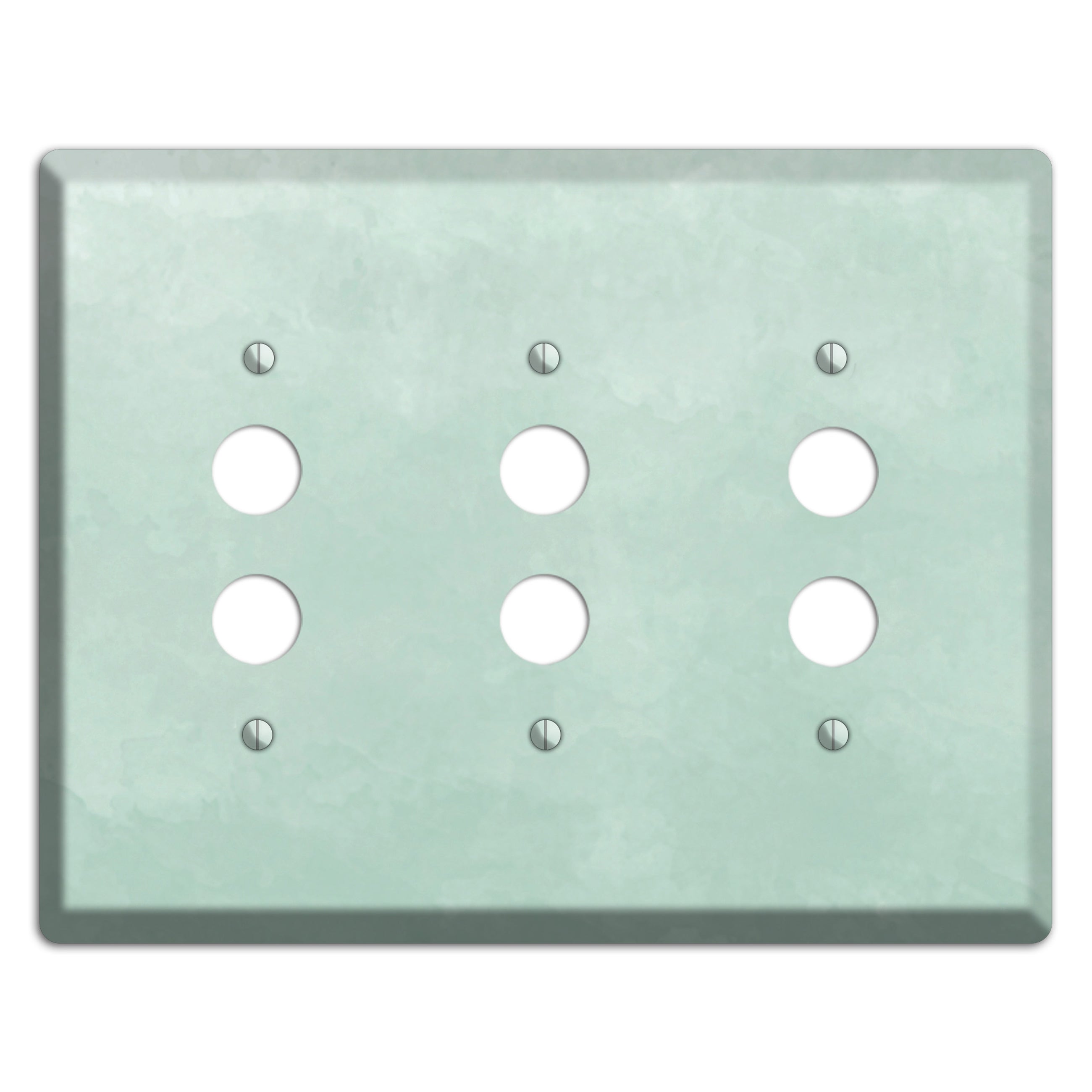 Sea Foam Green Ombre 3 Pushbutton Wallplate