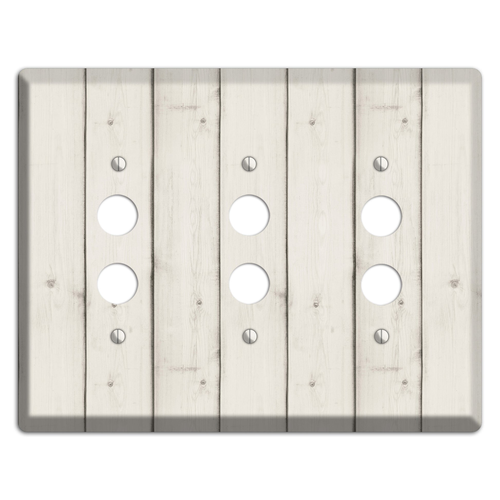 Satin Linen Antique 3 Pushbutton Wallplate